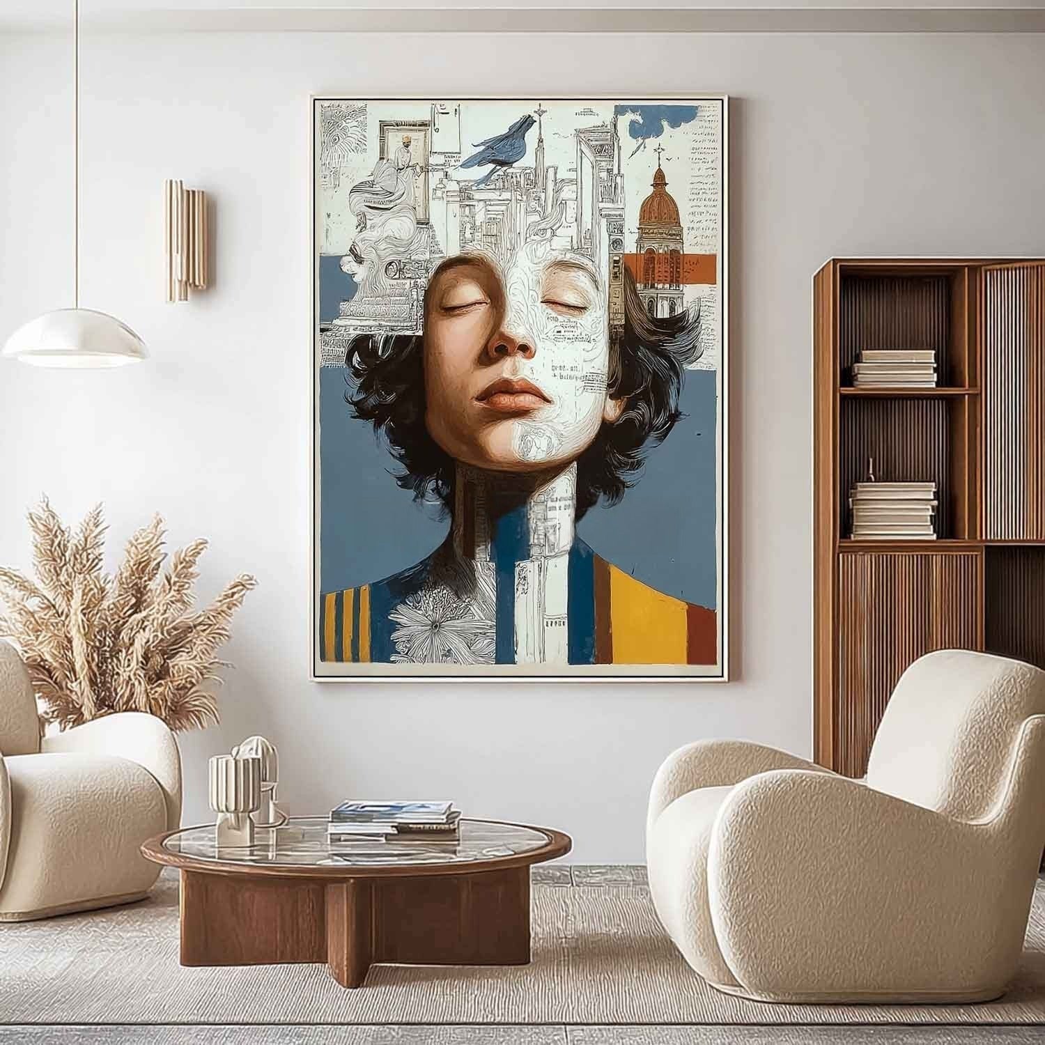 Surreal City Portrait Art Oil Painting - Neutralighting