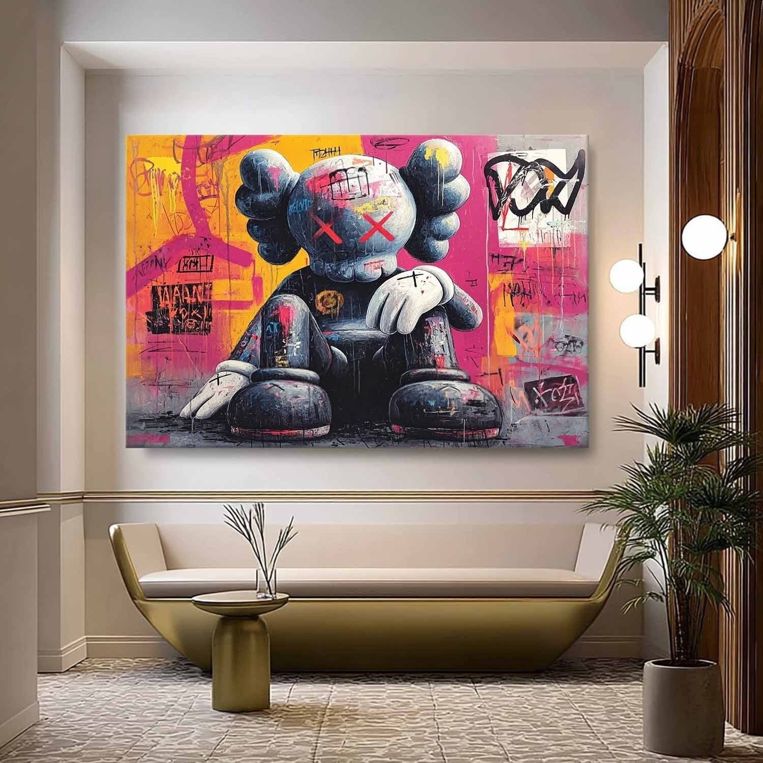 Wall Art Edgy Kaws Companion - Neutralighting