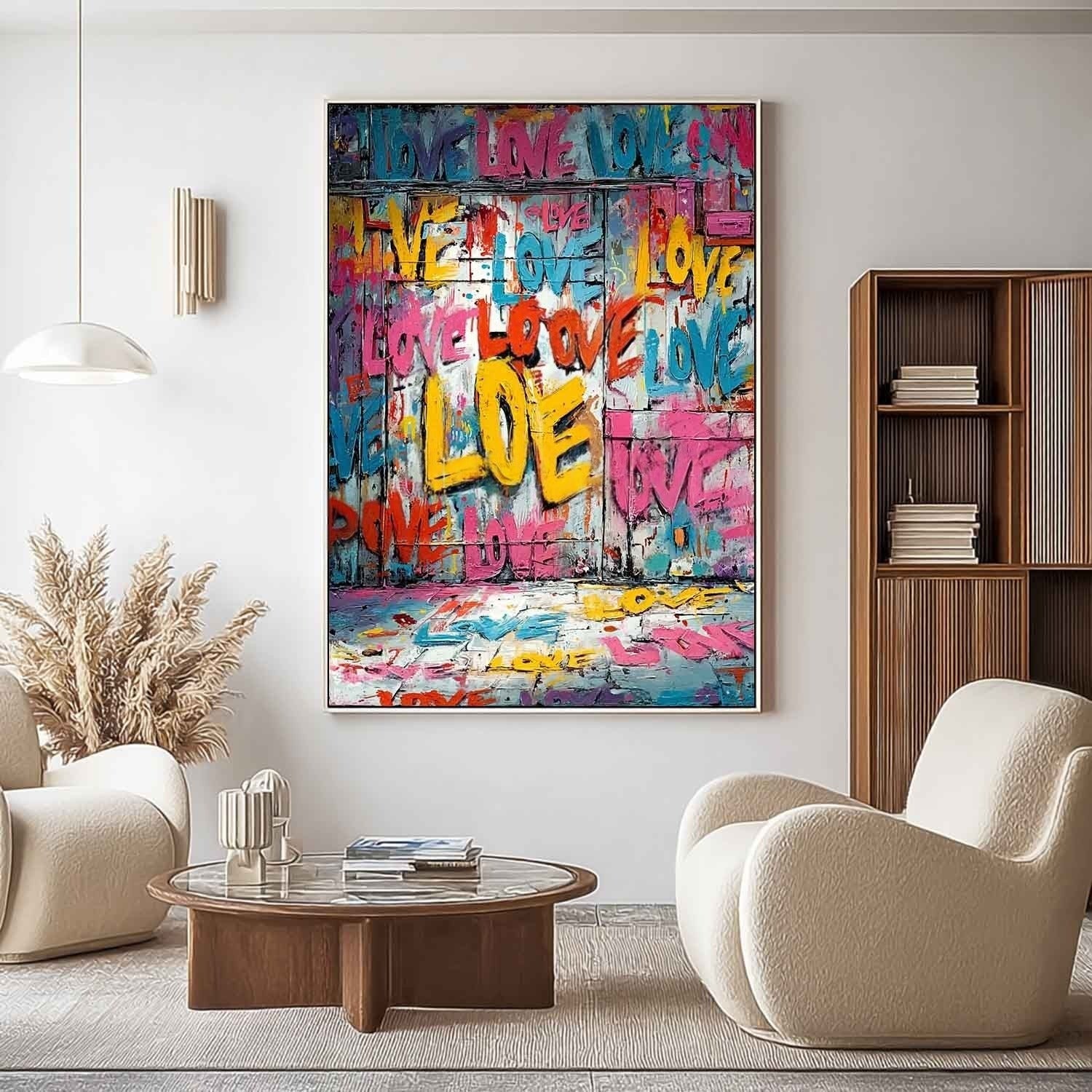 Wall Art Graffiti LOVE Colorful Pop Art - Neutralighting