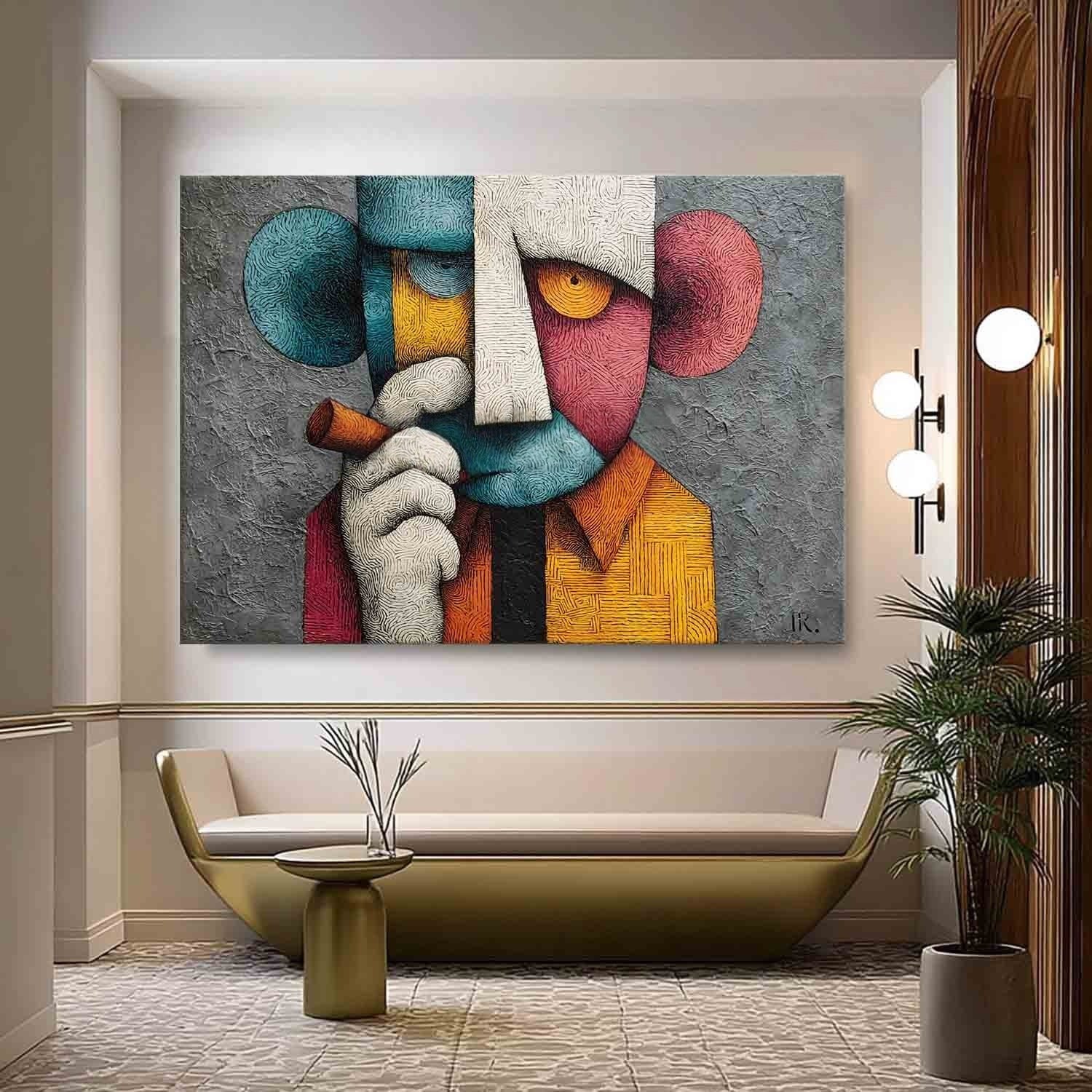 Cubist Kaws Pop Art Painting - Neutralighting