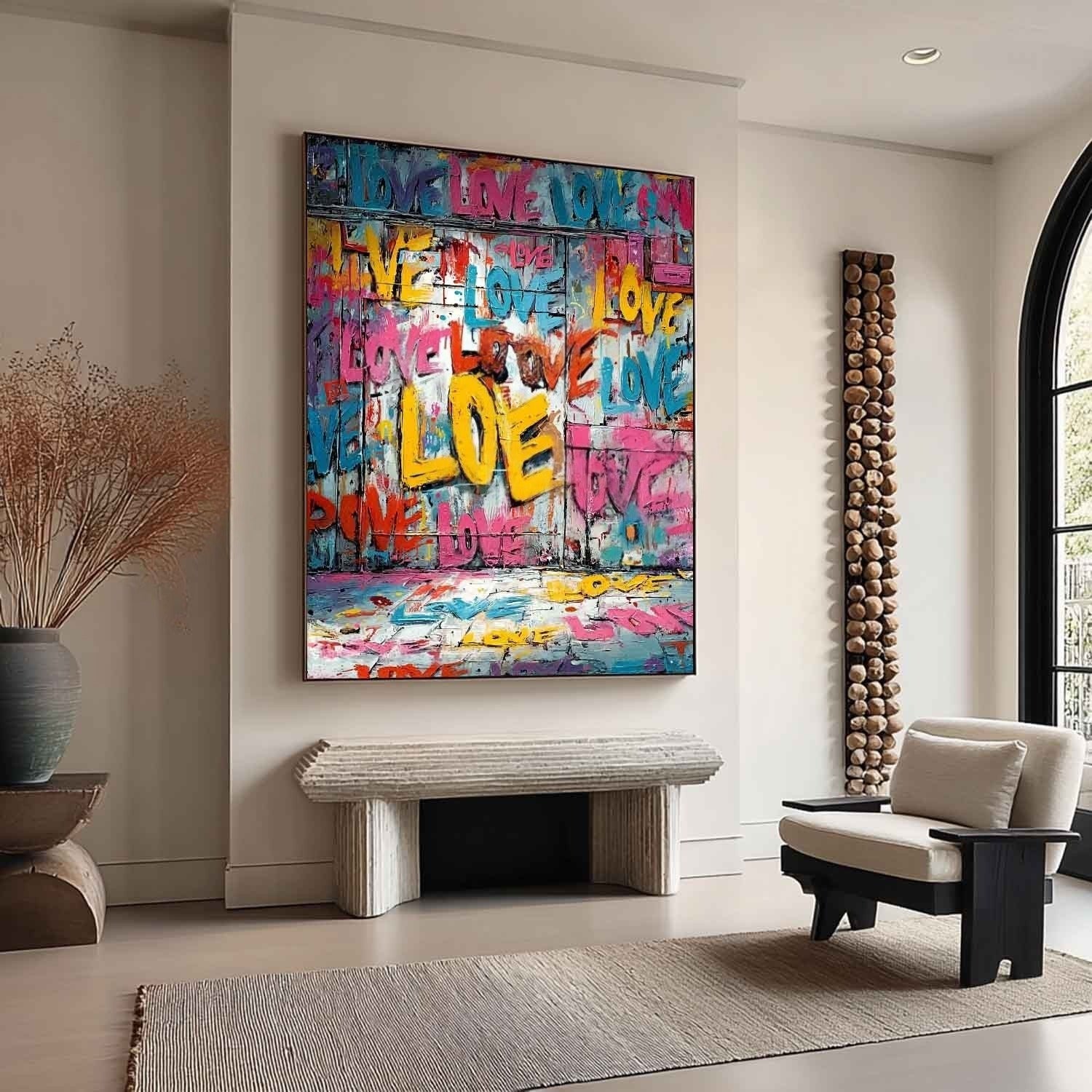 Wall Art Graffiti LOVE Colorful Pop Art - Neutralighting