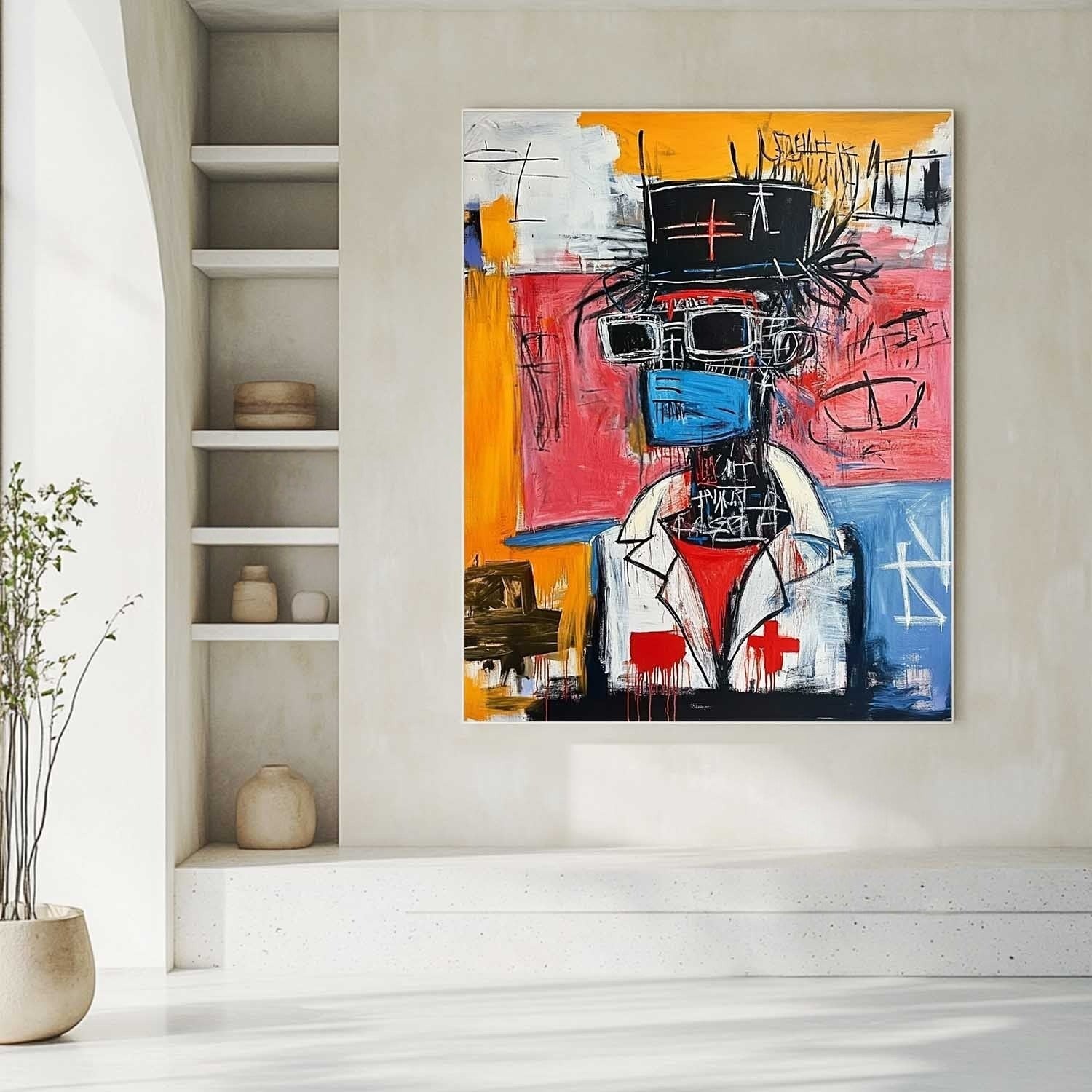 Wall Art Vertical Neo Expressionist - Neutralighting