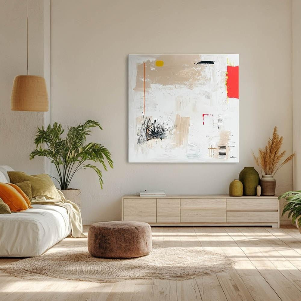 Wall Art Square Abstract Minimalist Art Luxury - Neutralighting