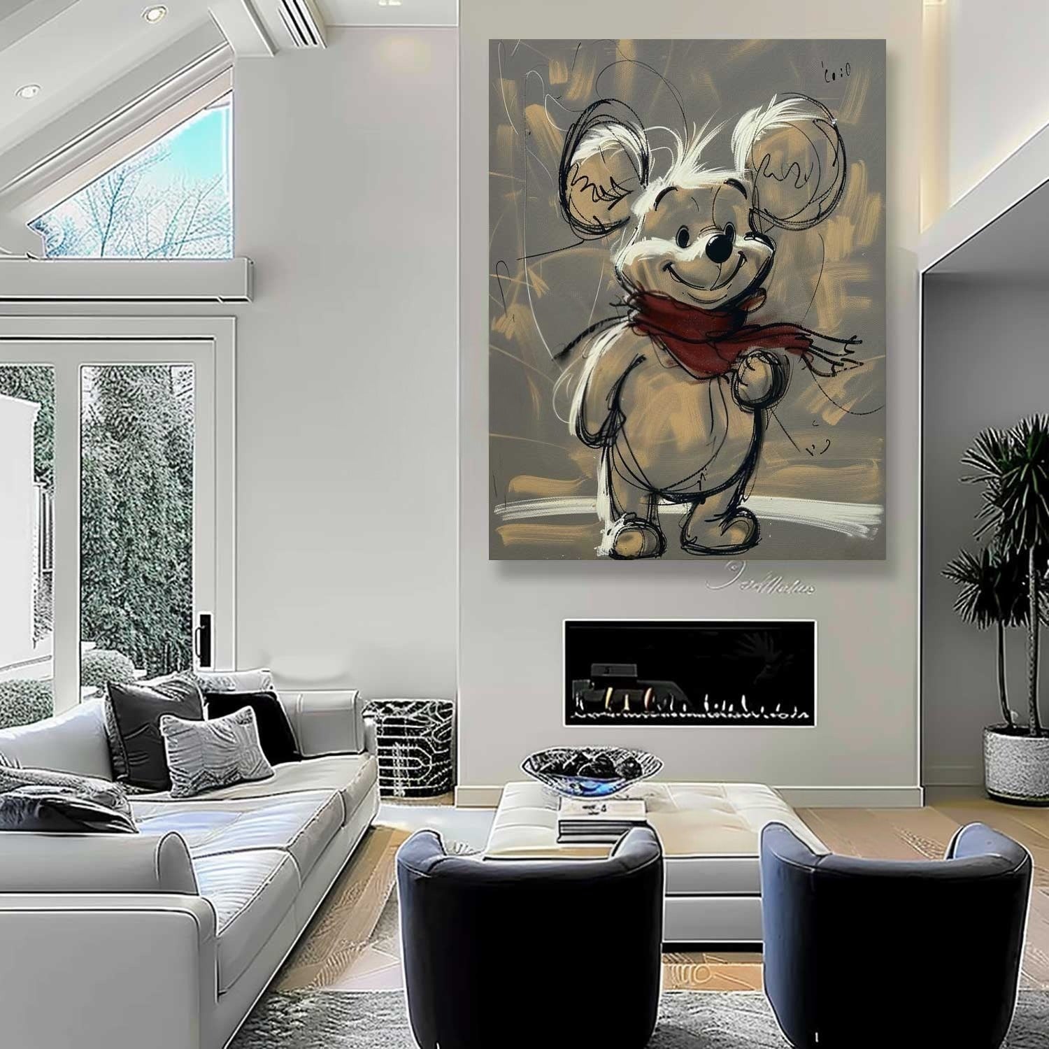 Wall Art Expressive Brushstroke Whimsical - Neutralighting