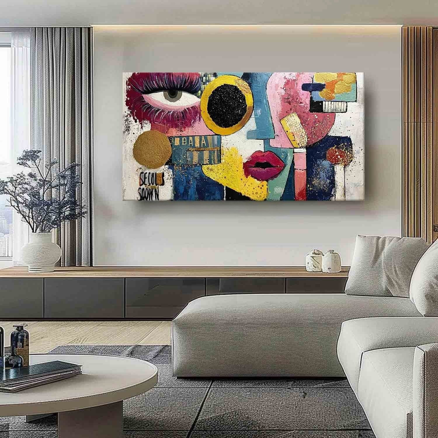 Cubist Pop Art Abstract Face Painting - Neutralighting