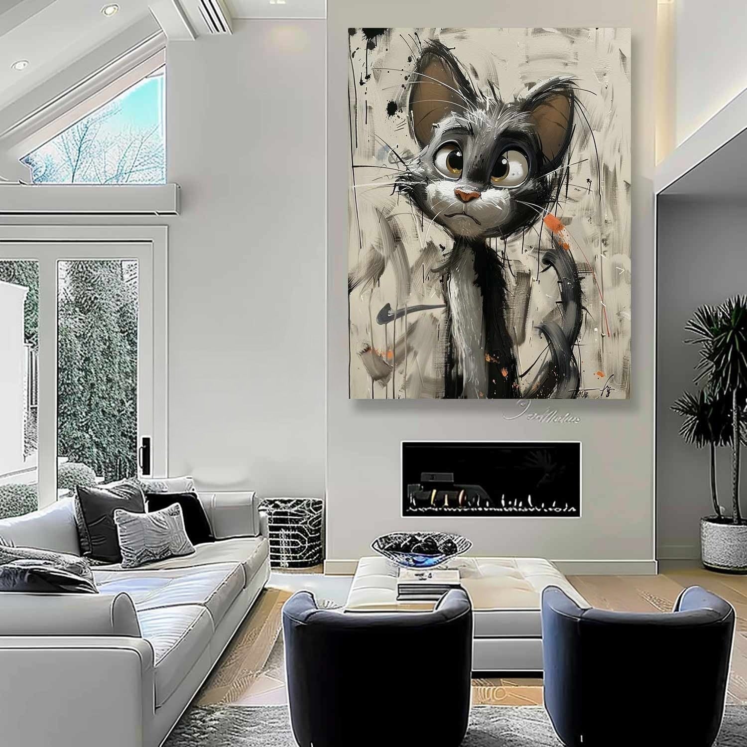 Wall Art Textured Expressive Brushstroke - Neutralighting