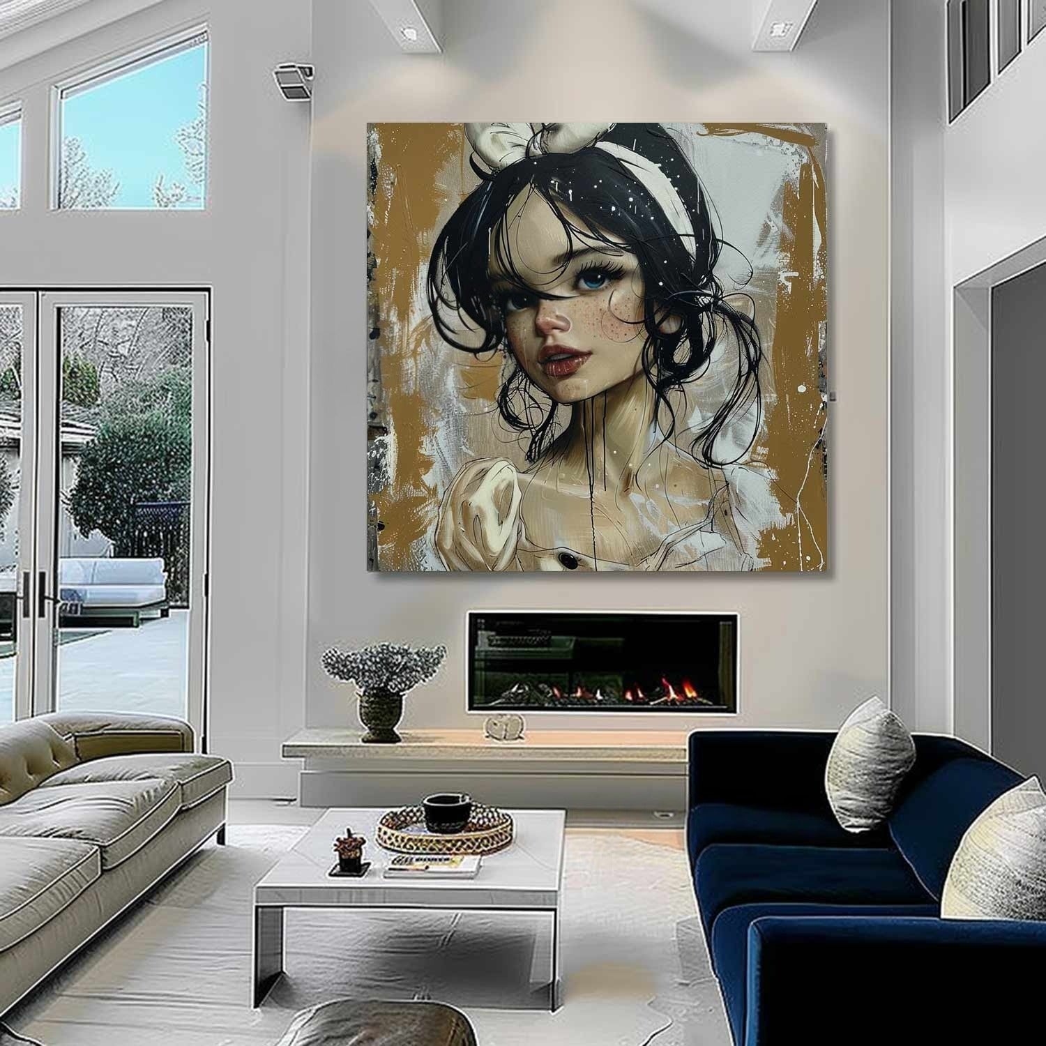 Wall Art Textured Expressive Brushstroke - Neutralighting