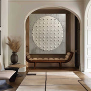 Wall Art Minimalist Circular Dotted Relief - Neutralighting