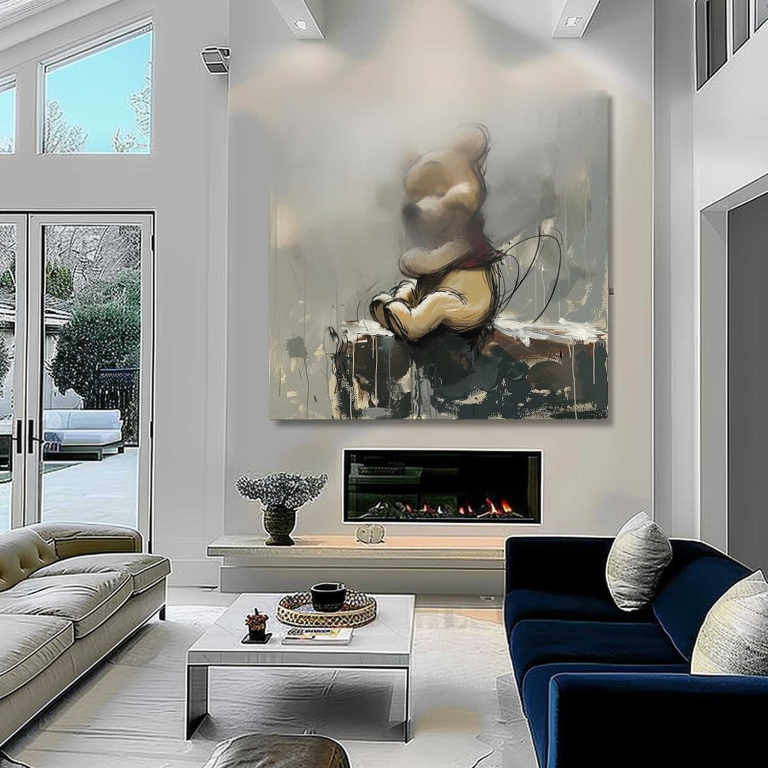 Wall Art Textured Whimsical Winnie Pop - Neutralighting