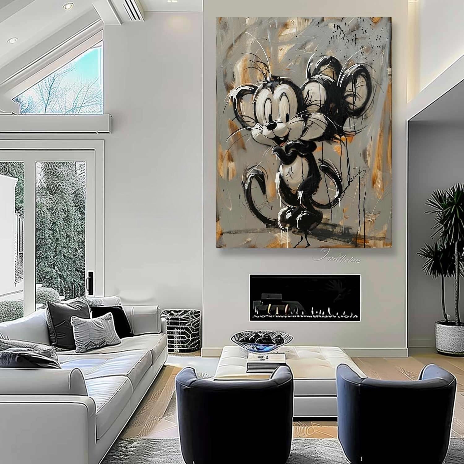 Wall Art Textured Expressive Brushstroke - Neutralighting