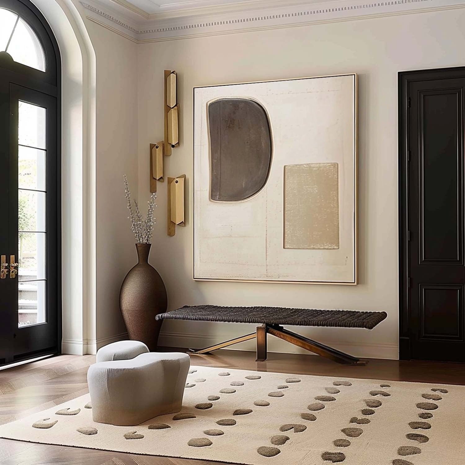 Wall Art Minimalist Geometric Relief - Neutralighting