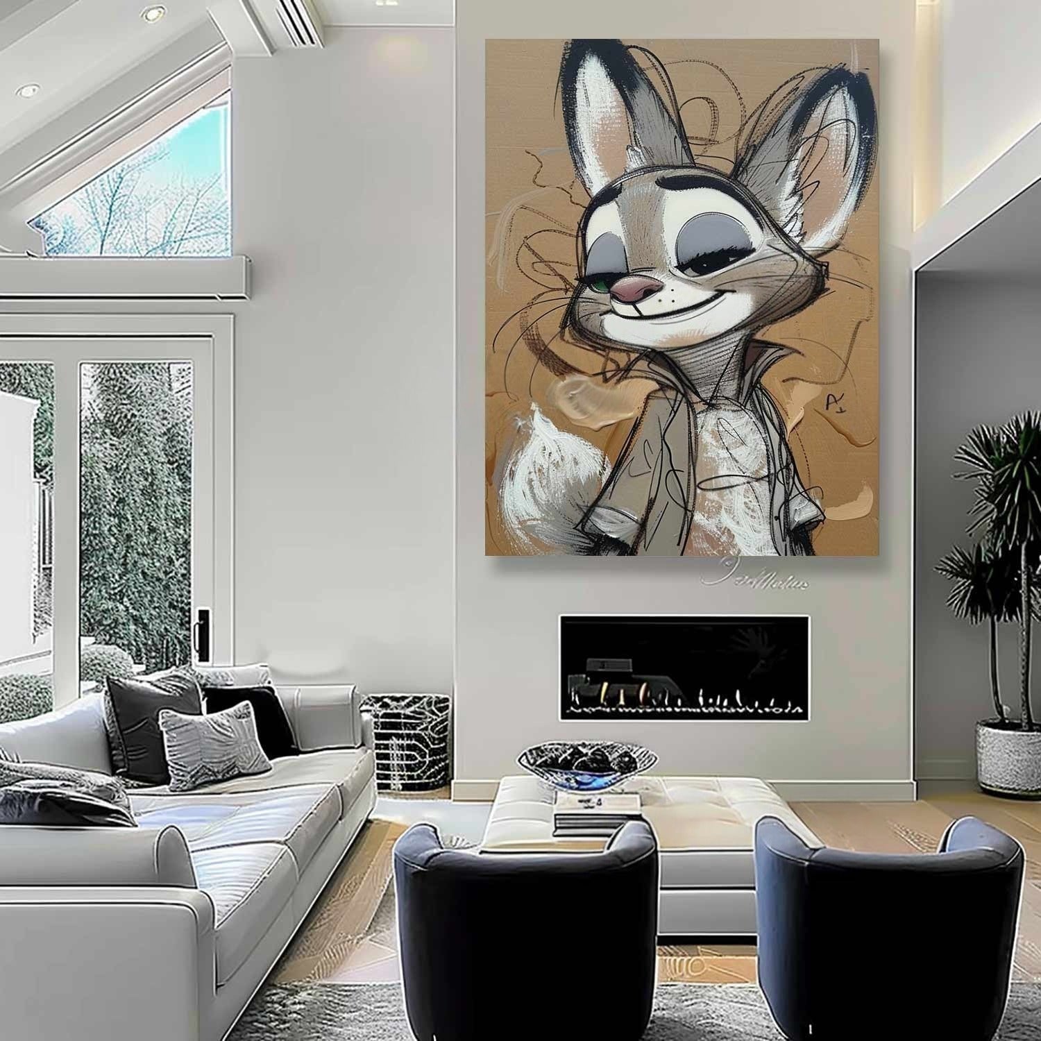 Wall Art Textured Expressive Brushstroke - Neutralighting