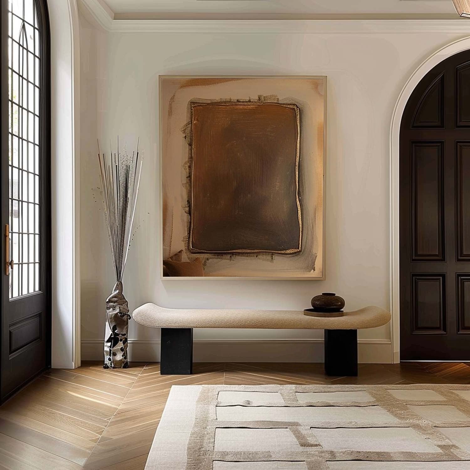 Wall Art Warm Textured Bronze Framed - Neutralighting