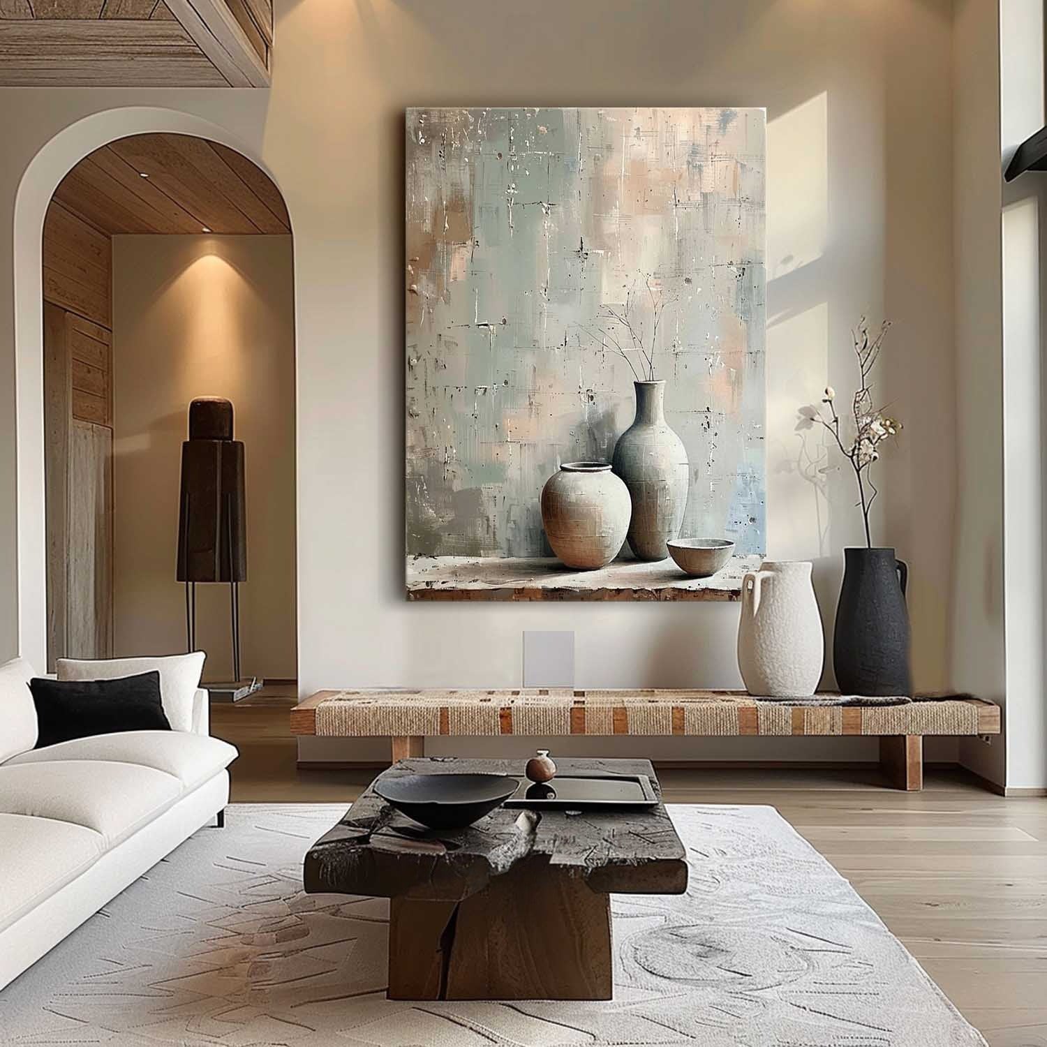 Wall Art Wabi Sabi Ceramic Trio Still Life - Neutralighting