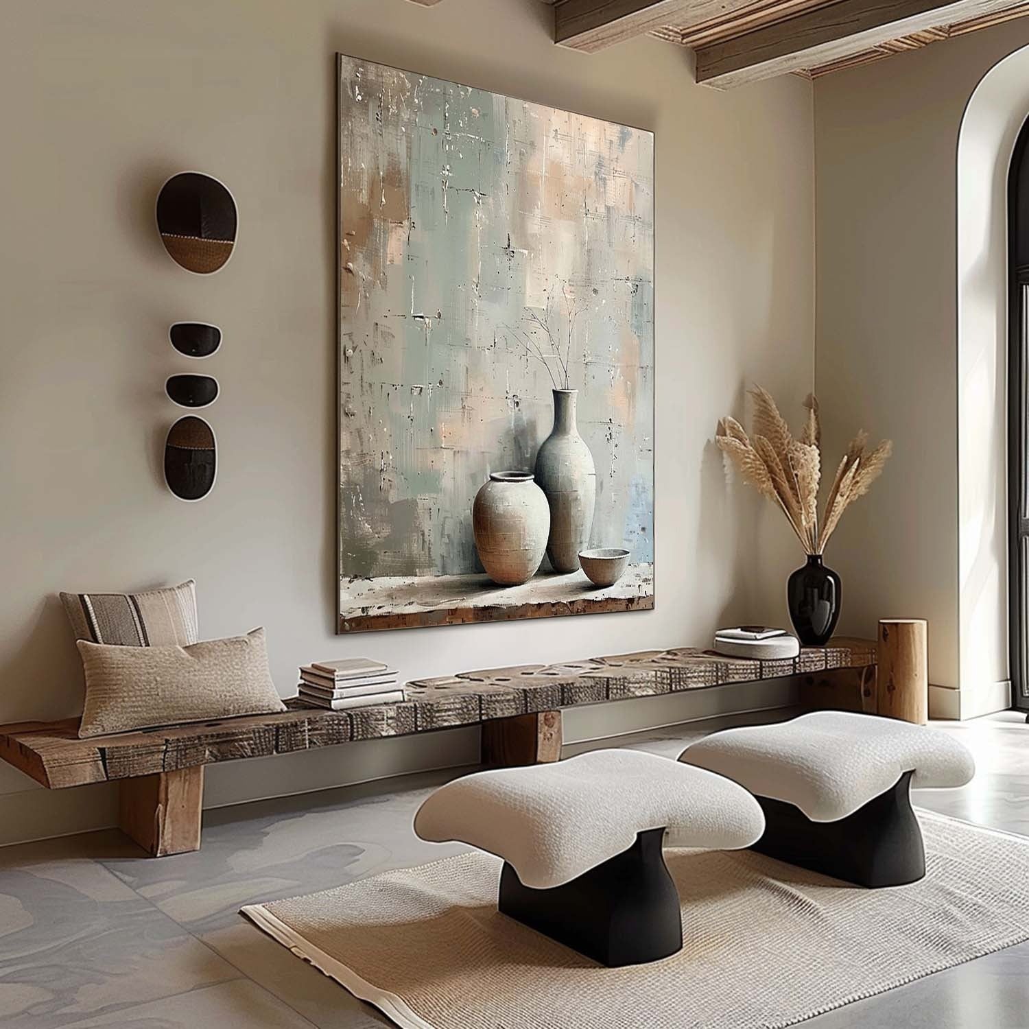 Wall Art Wabi Sabi Ceramic Trio Still Life - Neutralighting