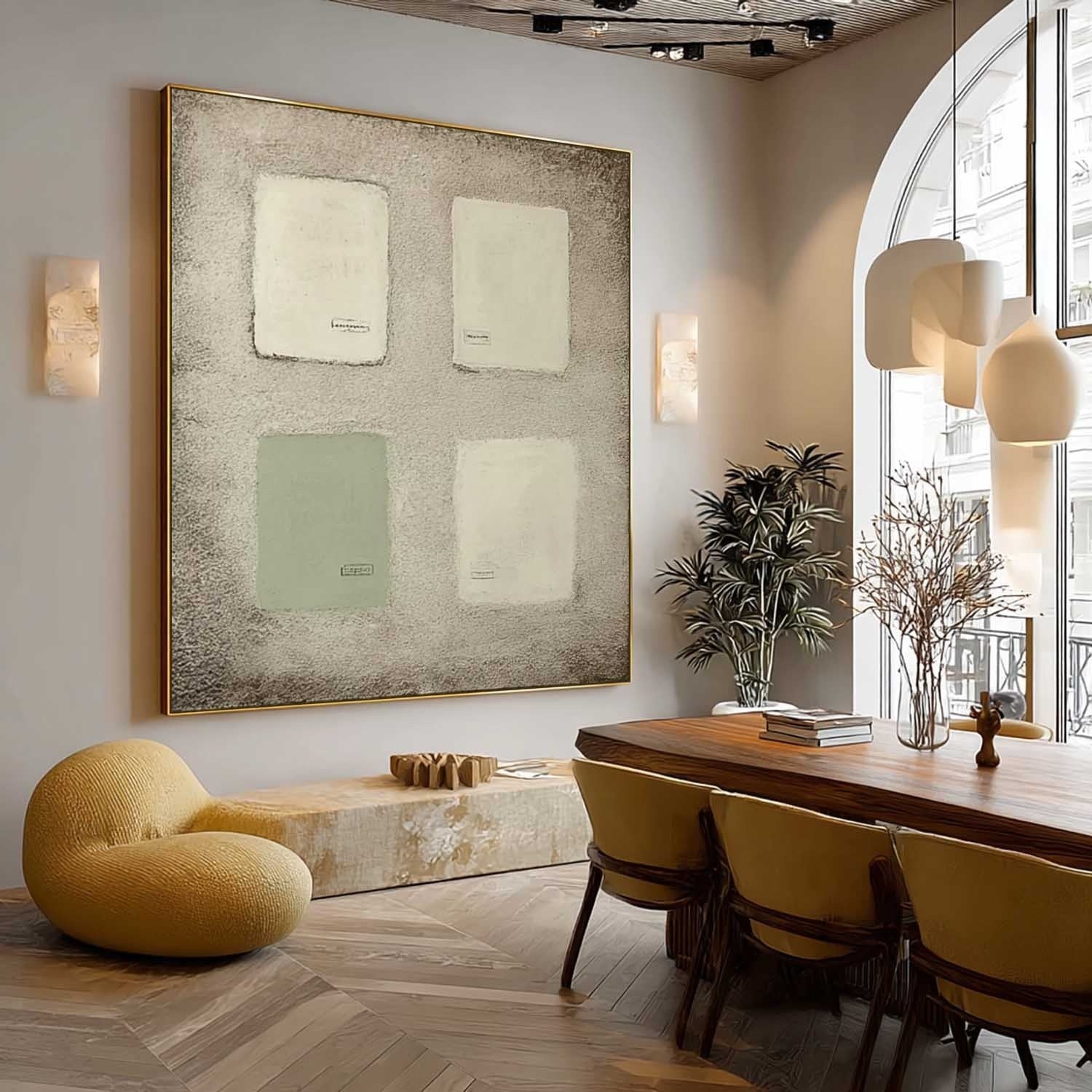 Minimalist Color Block Texture Painting - Neutralighting