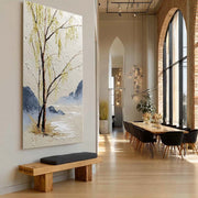 Oriental Weeping Willow 3D Impasto Painting - Neutralighting