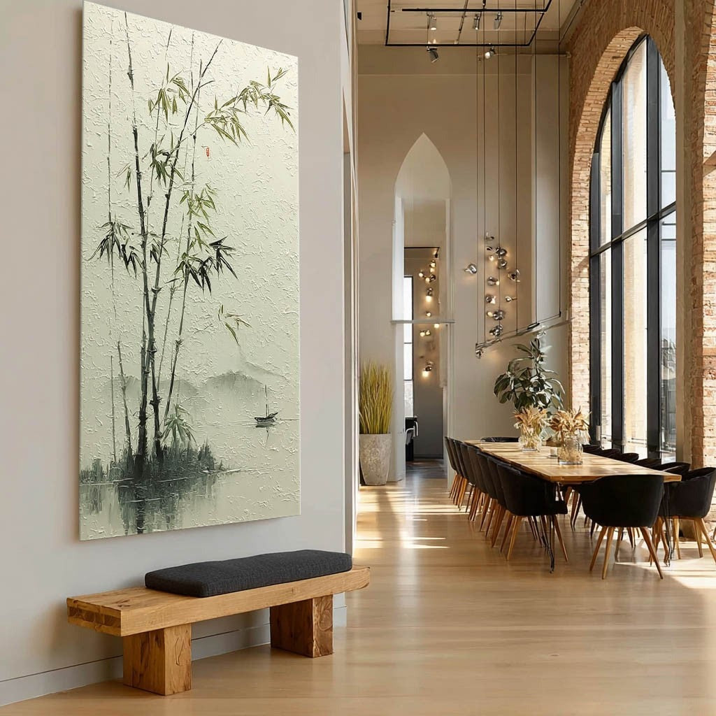 Oriental Bamboo Landscape Painting - Neutralighting