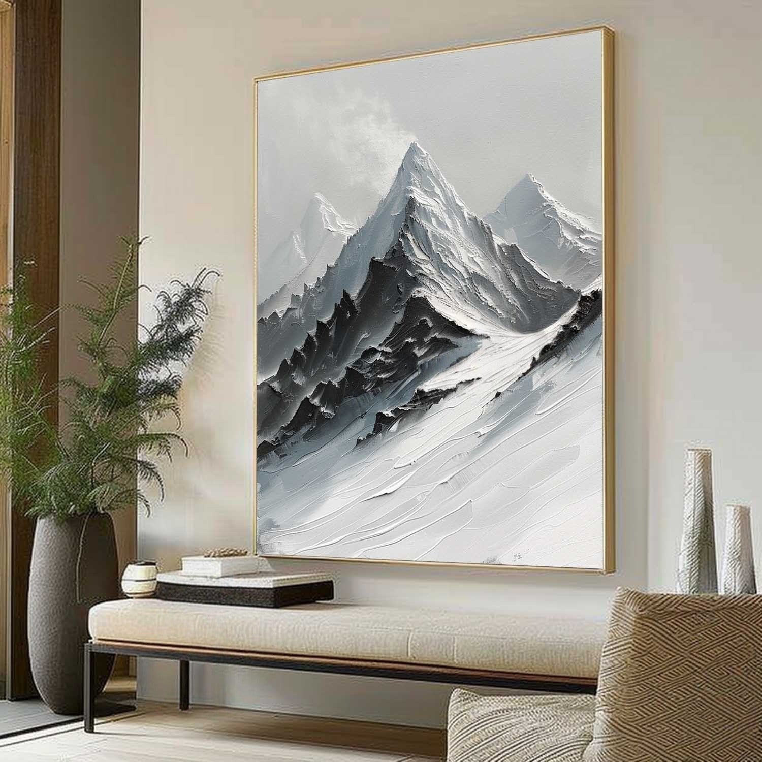 Wall Art Majestic Snow Capped Mountain - Neutralighting