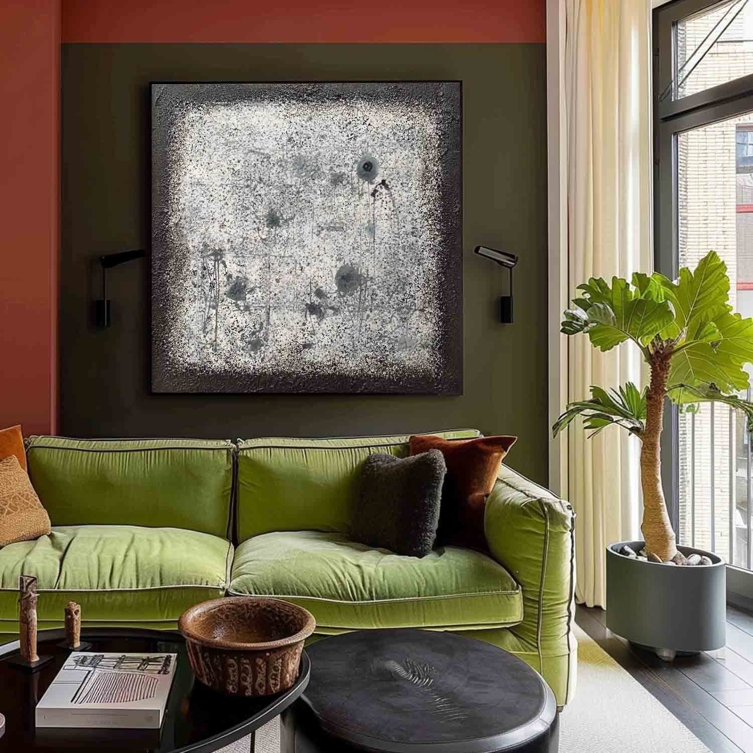 Wall art Minimalist Monochrome Line Wabi-Sabi - Neutralighting