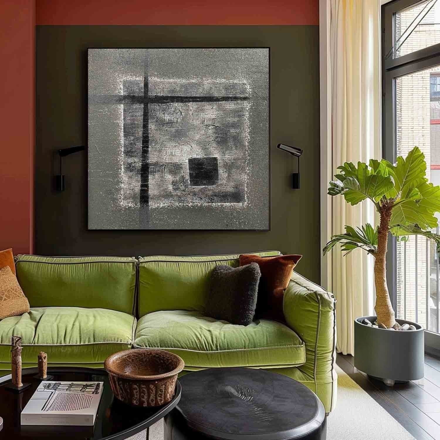 Wall Art Square Minimalist Geometric - Neutralighting