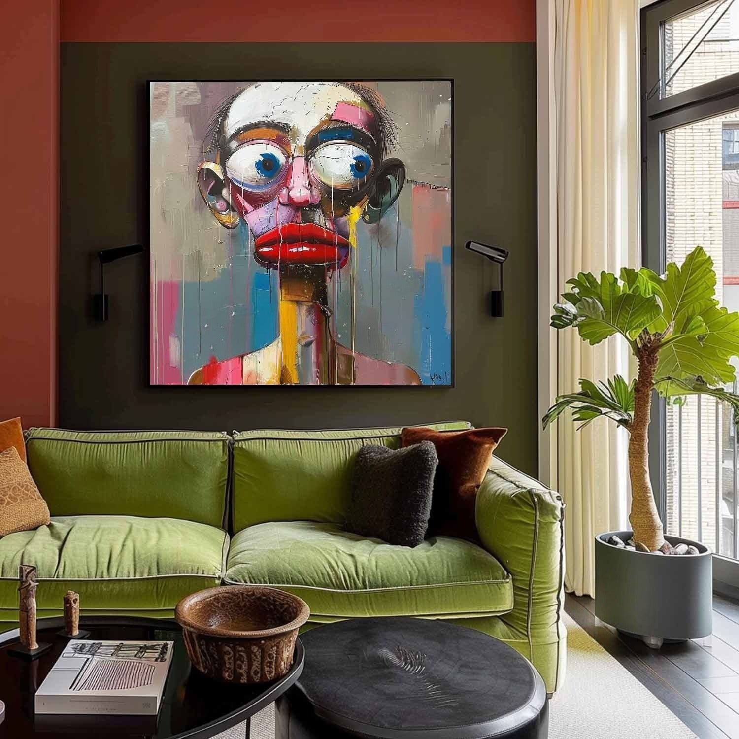 Wall Art Square Abstract Expressionist - Neutralighting