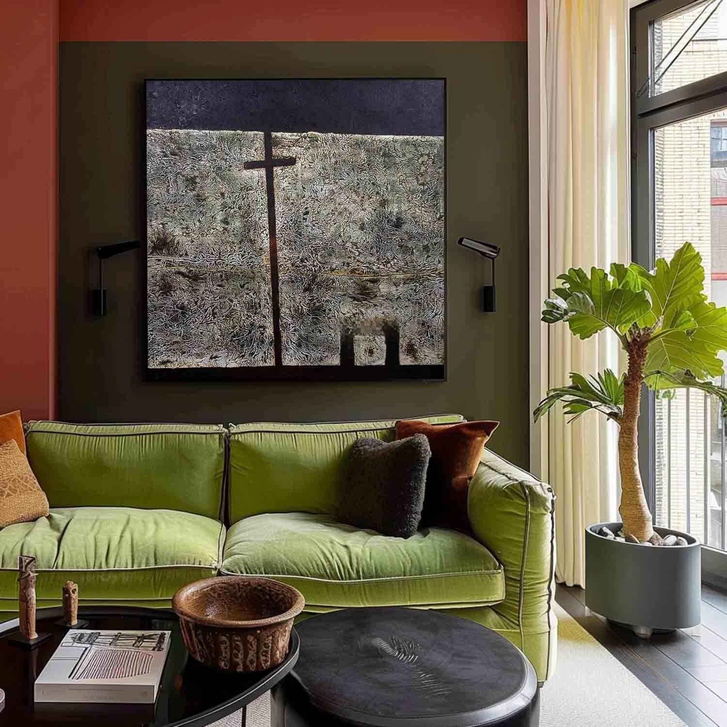 Wall Art Square Minimalist Geometric - Neutralighting