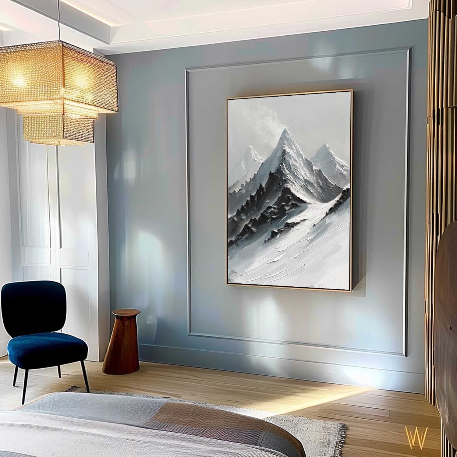 Wall Art Majestic Snow Capped Mountain - Neutralighting