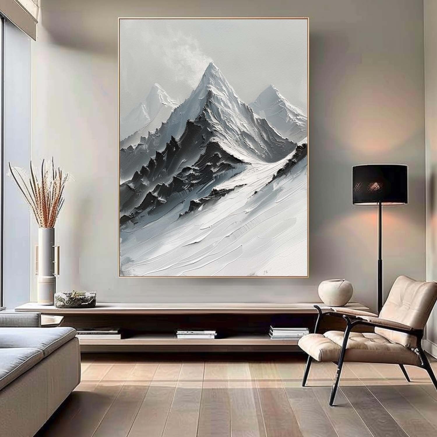Wall Art Majestic Snow Capped Mountain - Neutralighting