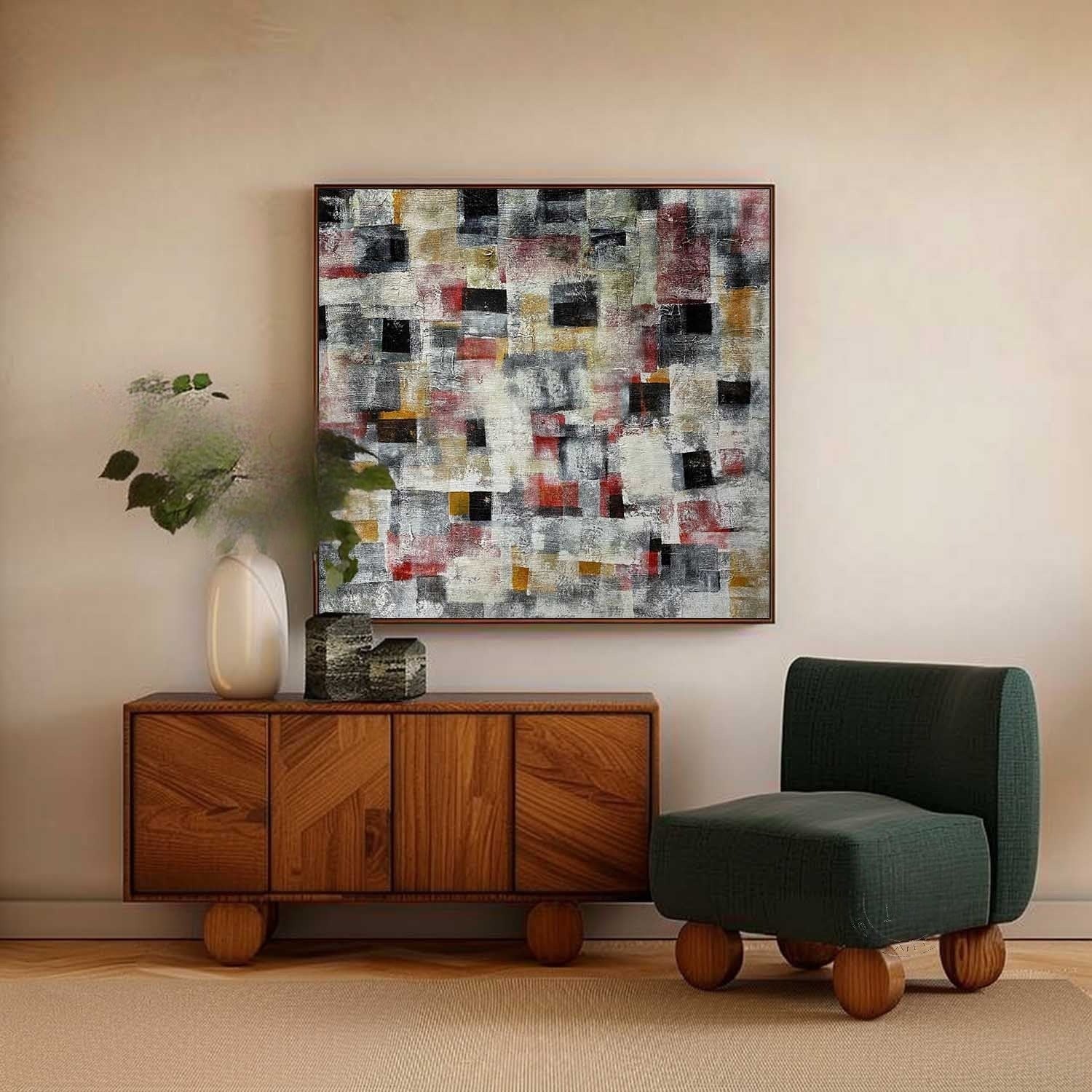Wall art Abstract Geometric Block Color - Neutralighting