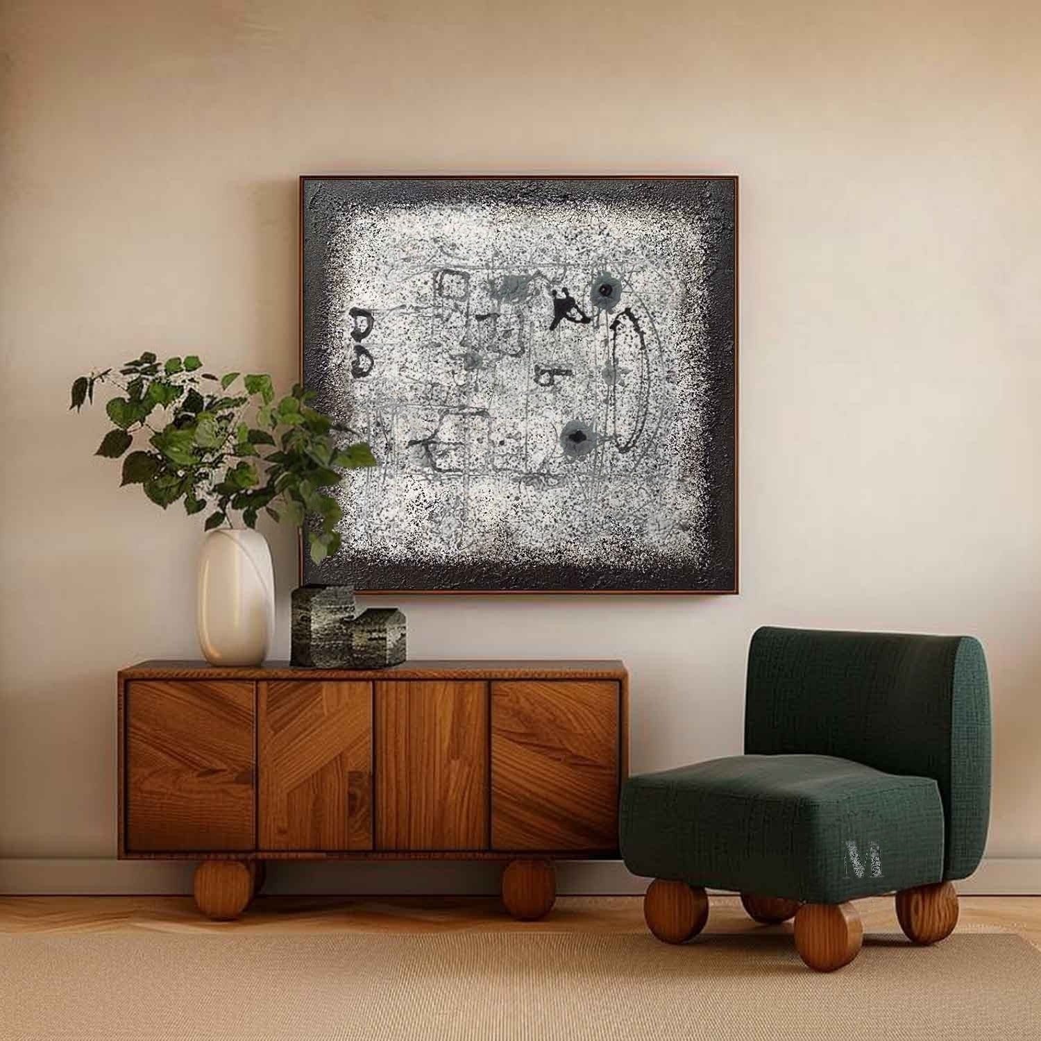 Wall art Minimalist Monochrome Line Wabi-Sabi - Neutralighting