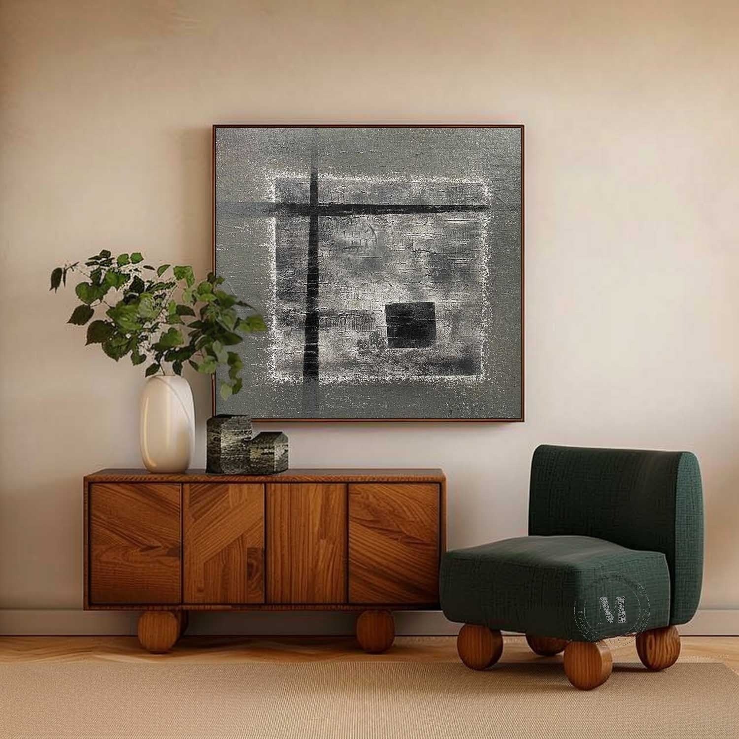 Wall Art Square Minimalist Geometric - Neutralighting