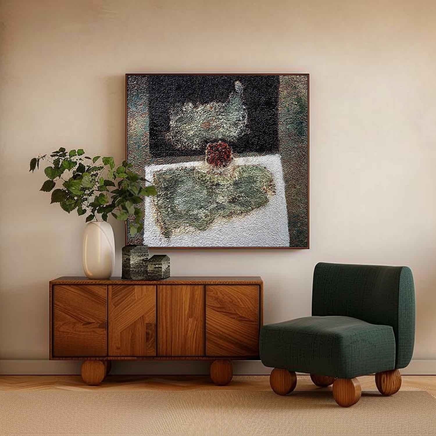 Wall Art Square Impasto Still Life - Neutralighting