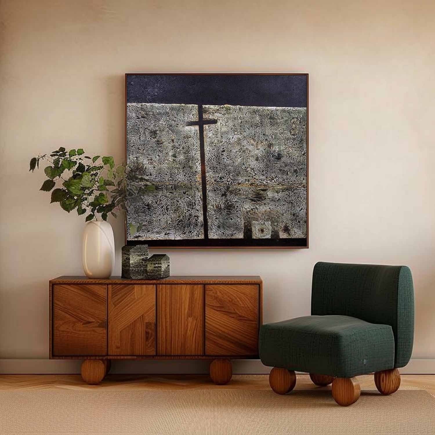Wall Art Square Minimalist Geometric - Neutralighting