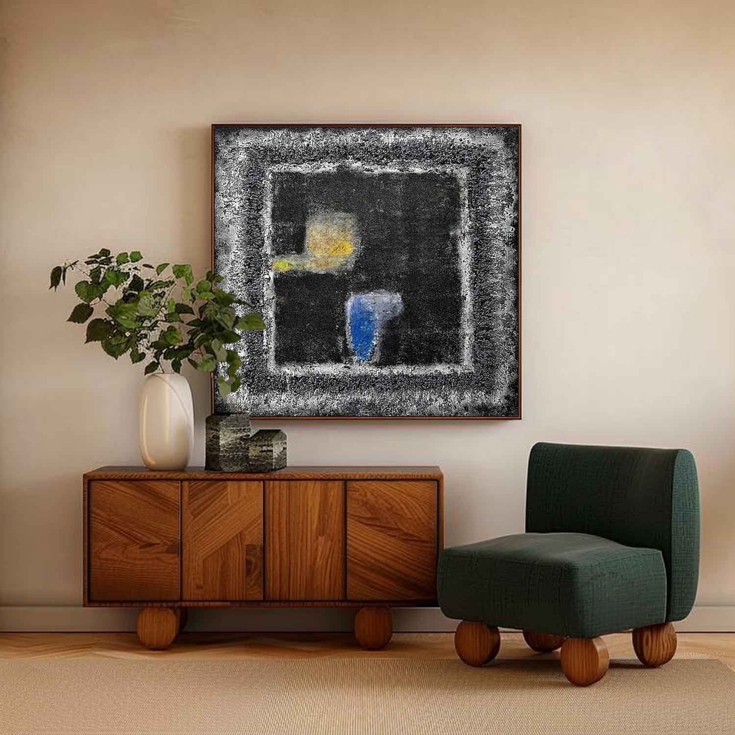 Wall Art Dark Abstract Wabi-Sabi Canvas - Neutralighting
