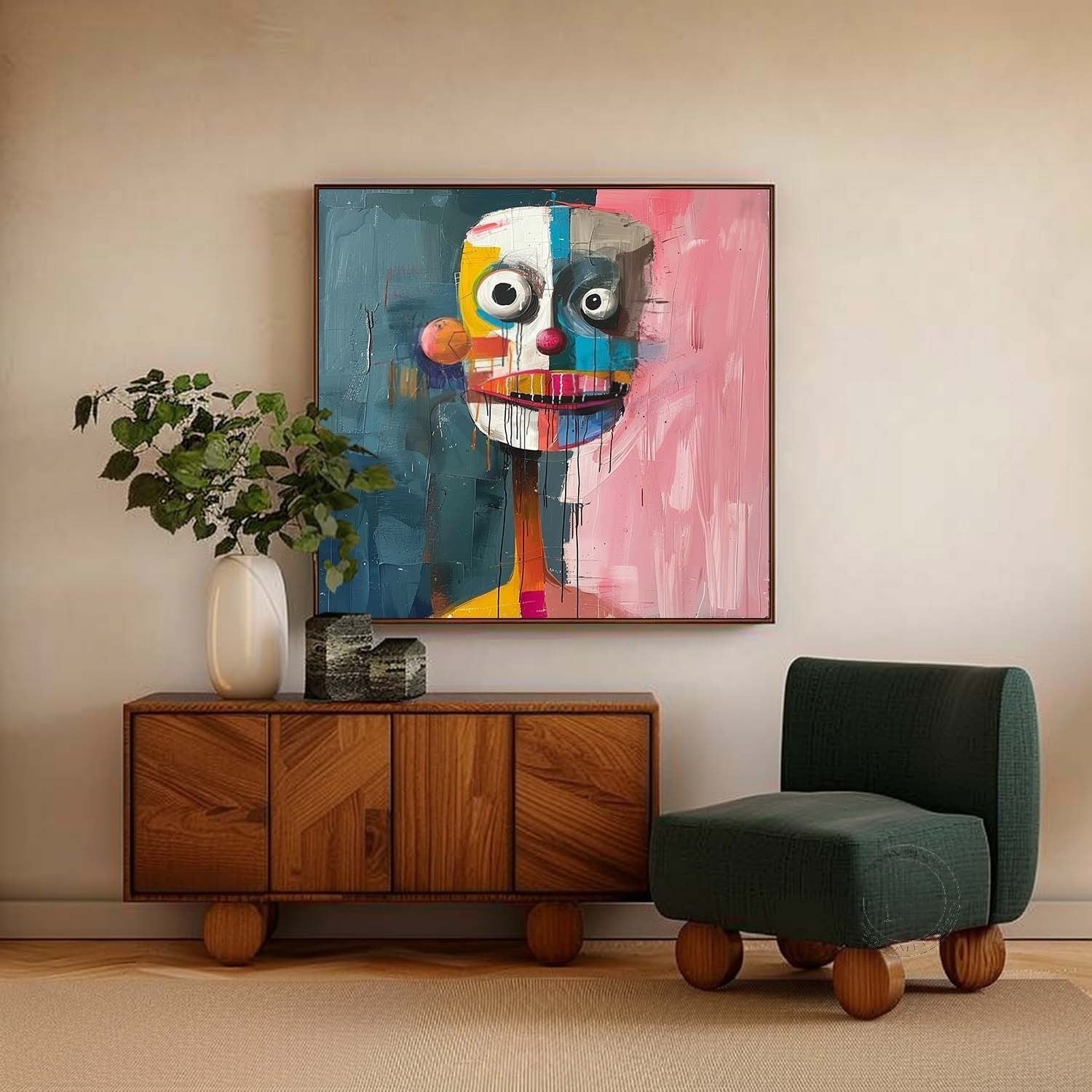 Wall Art Colorful Abstract Portrait - Neutralighting