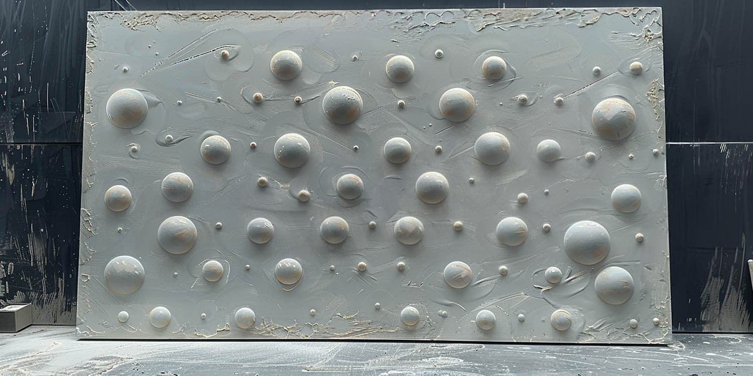 Wall Art Neutral Bubble Dotted Canvas - Neutralighting