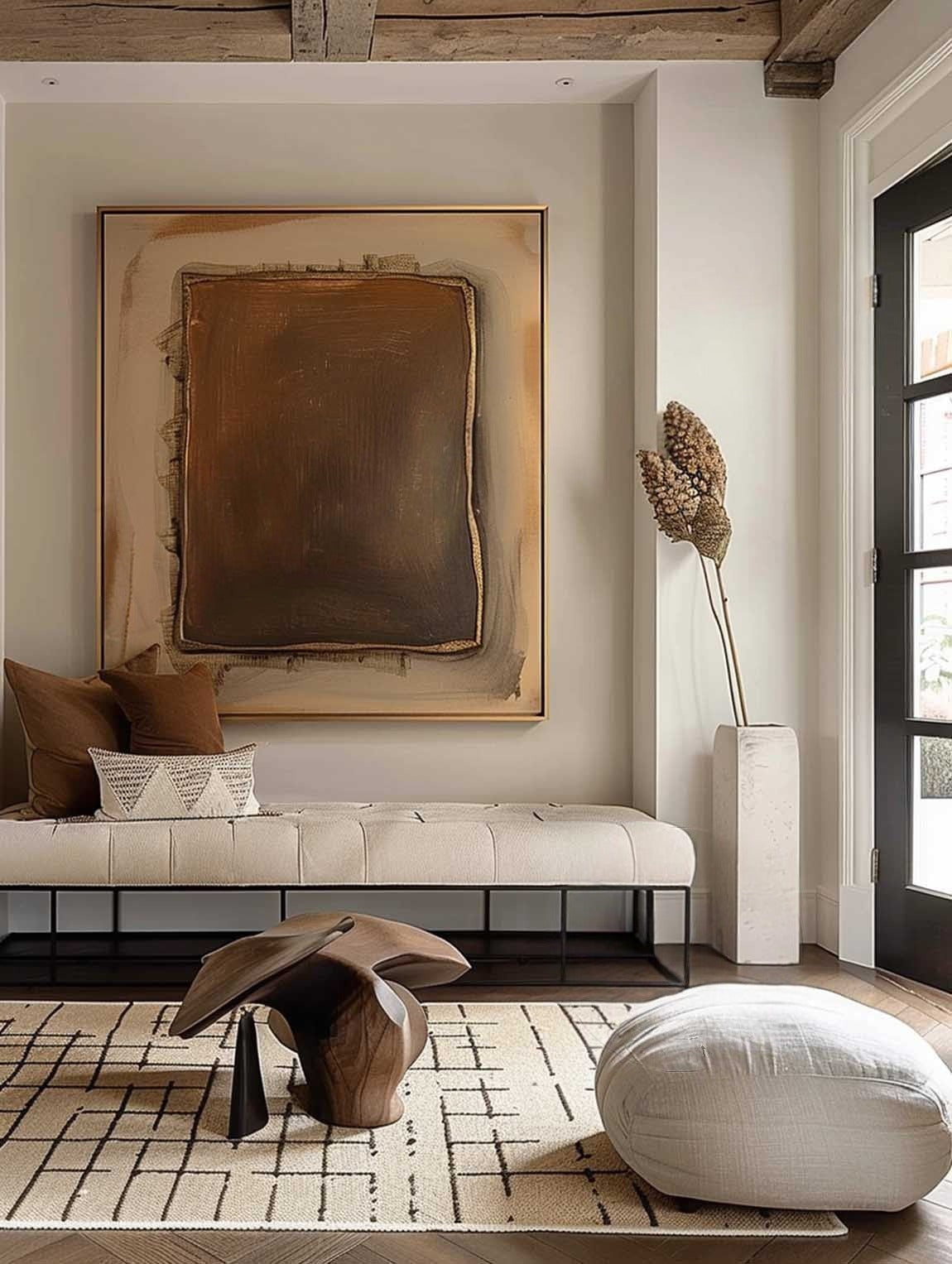 Wall Art Warm Textured Bronze Framed - Neutralighting