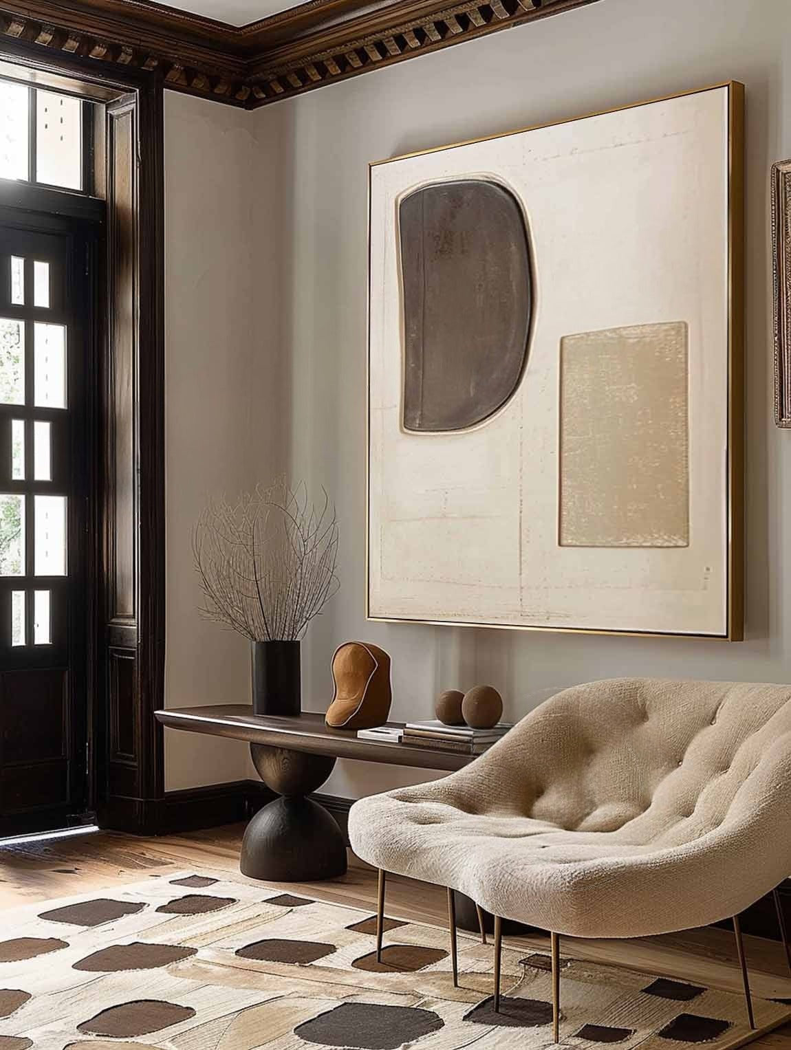 Wall Art Minimalist Geometric Relief - Neutralighting