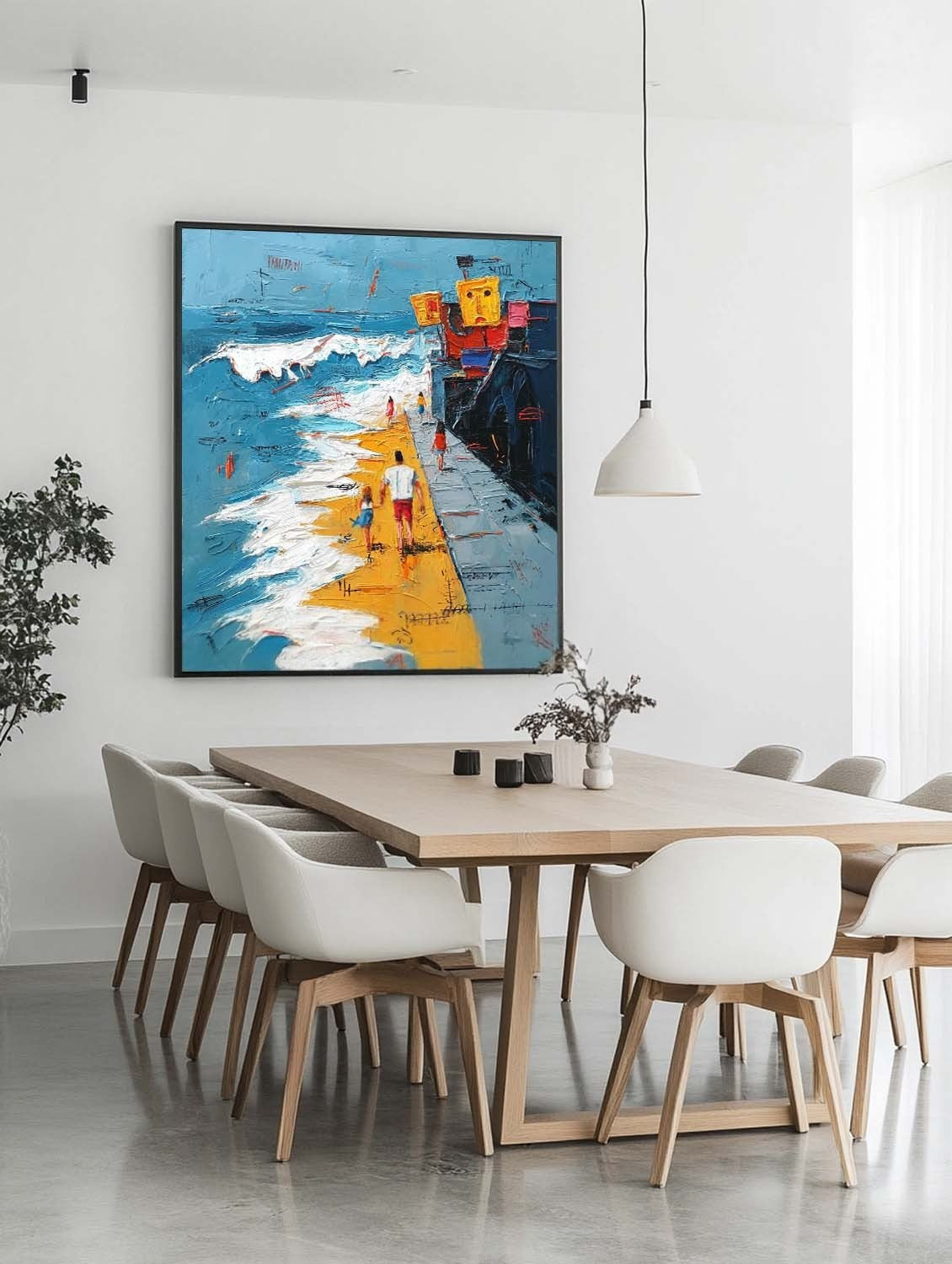 Wall Art Whimsical Plaster Beach - Neutralighting