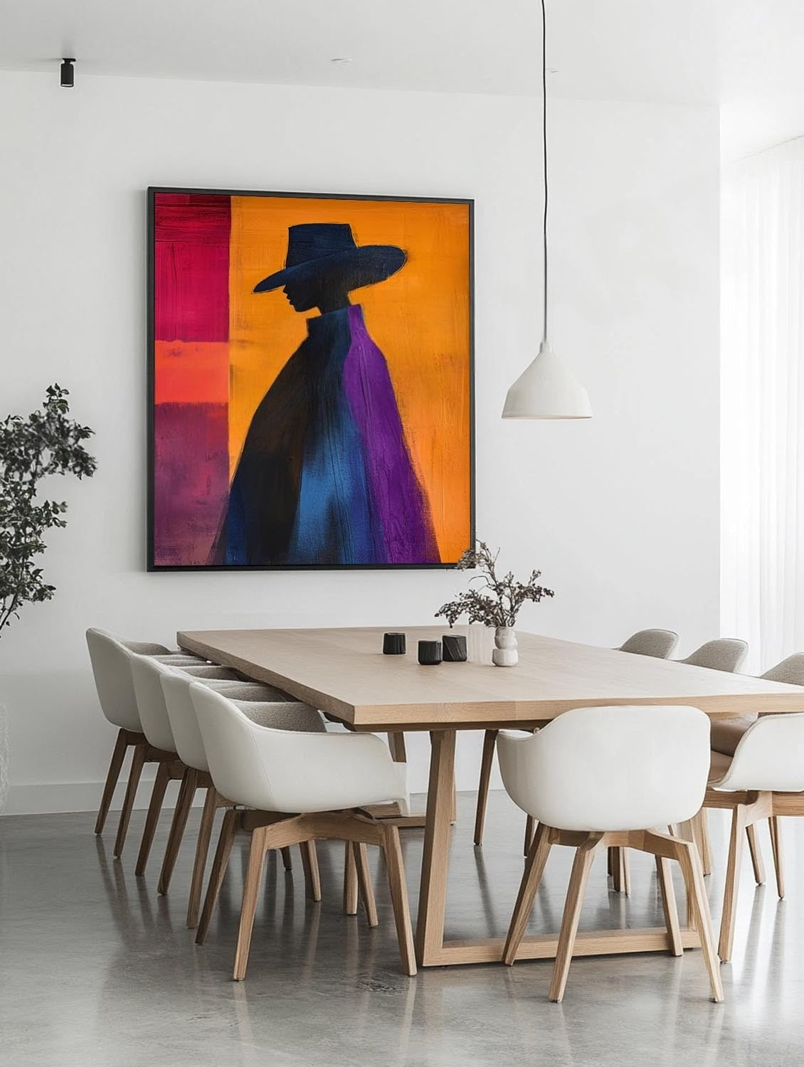 Wall Art Minimalist Silhouette Figure Gradient - Neutralighting