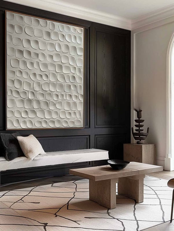 Wall Art Minimalist 3D Textured Neutral - Neutralighting