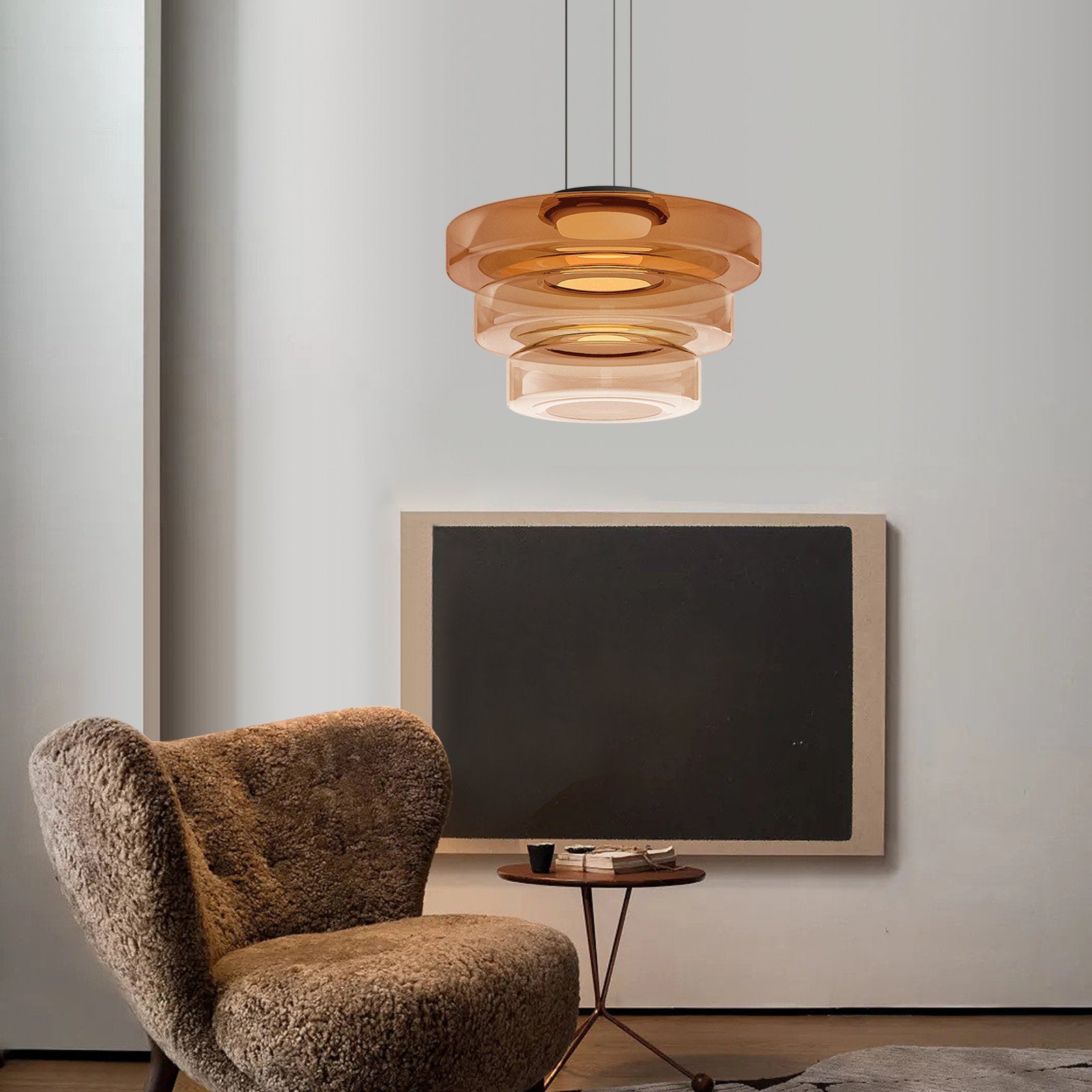 Jojo Glass Pendant Light Multi-tiered Structure - Neutral Decor