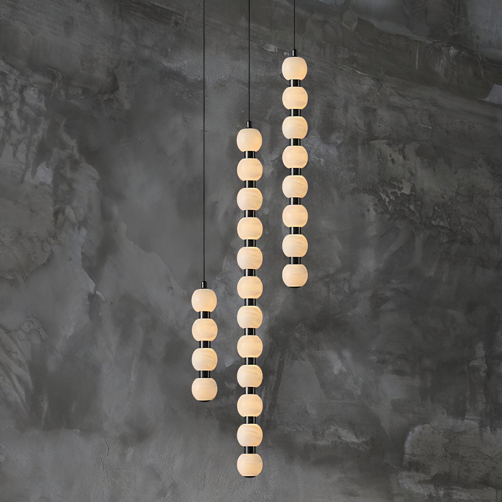 Lyra Modern Alabaster Pendant Light-Neutral Decor