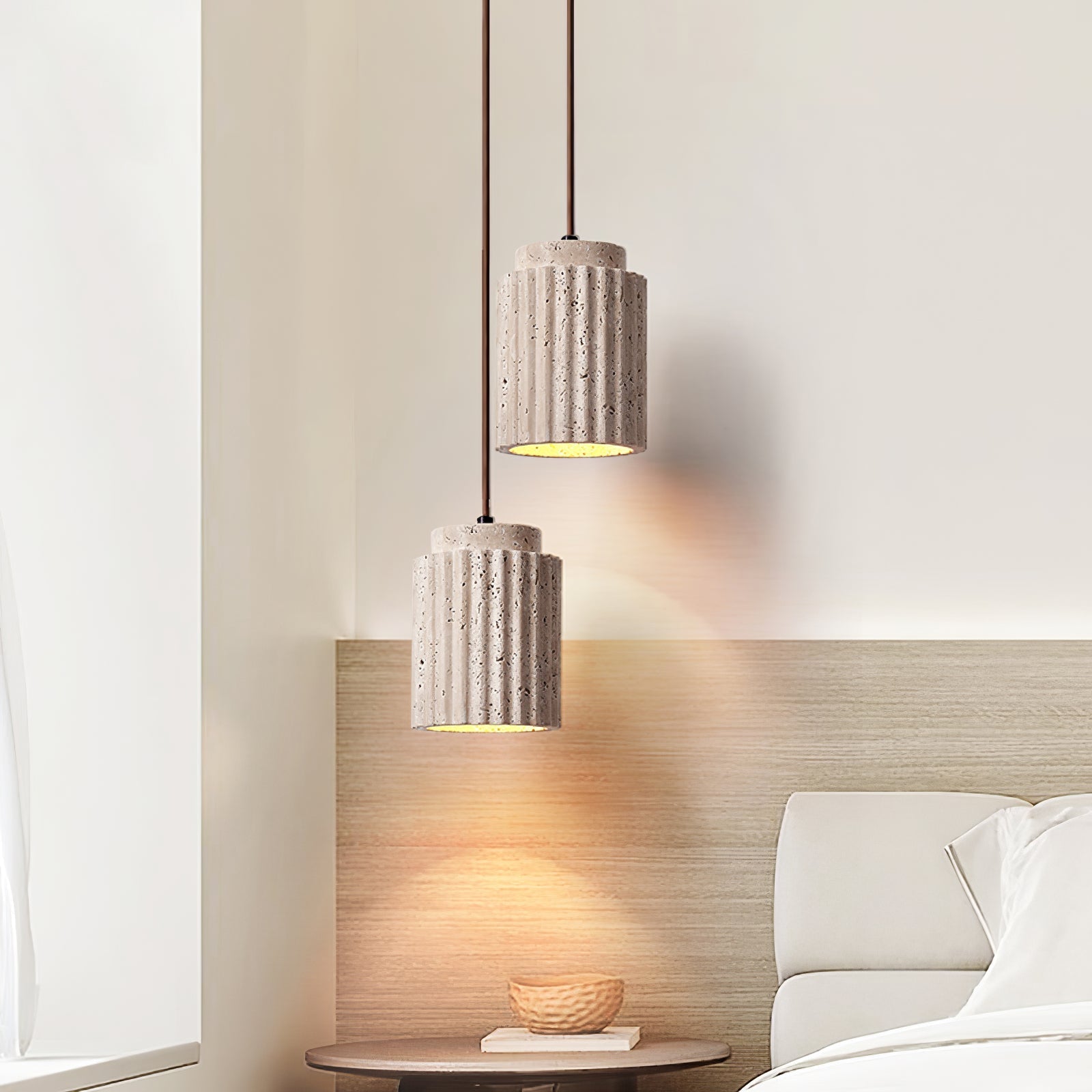 Mysolel Travertine Pendant Light-Neutral Decor