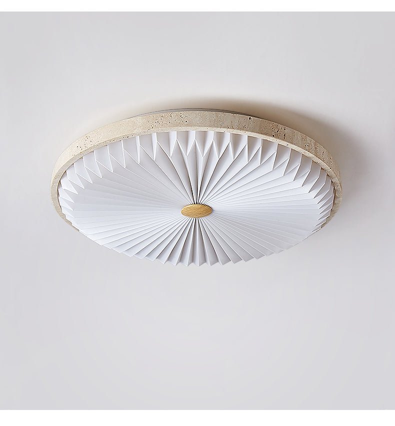 Ciloraris Textured Travertine Ceiling Light-Neutral Decor