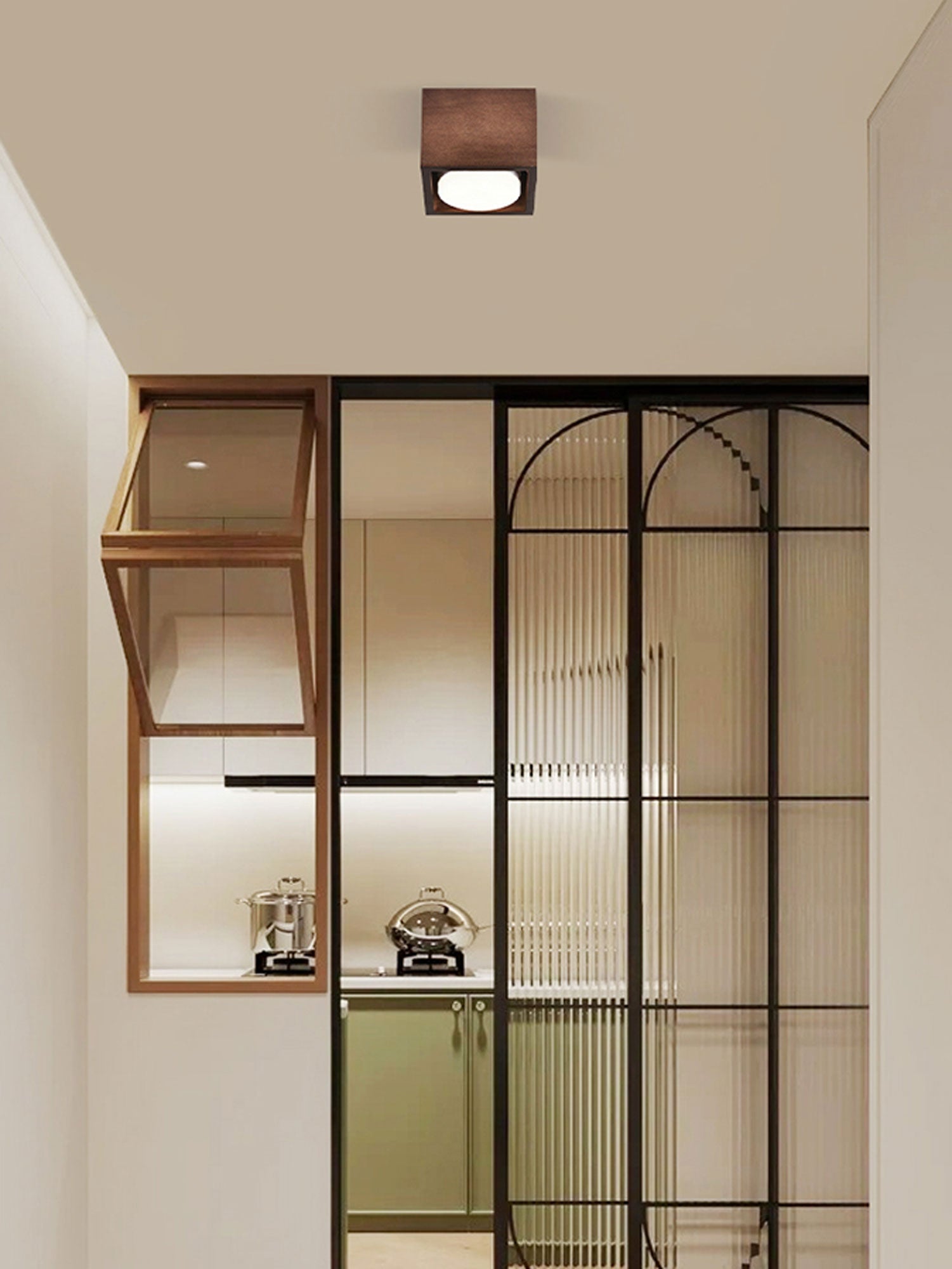 Eliza Minimalist Wood Ceiling Light-Neutral Decor