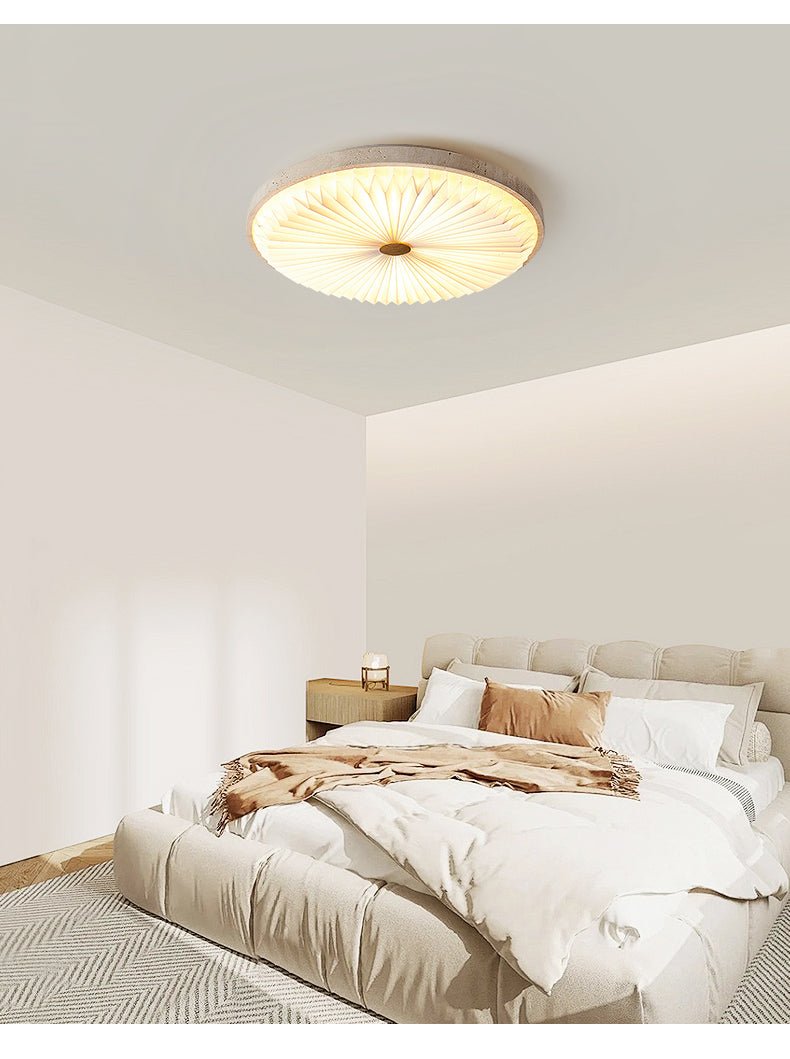 Ciloraris Textured Travertine Ceiling Light-Neutral Decor