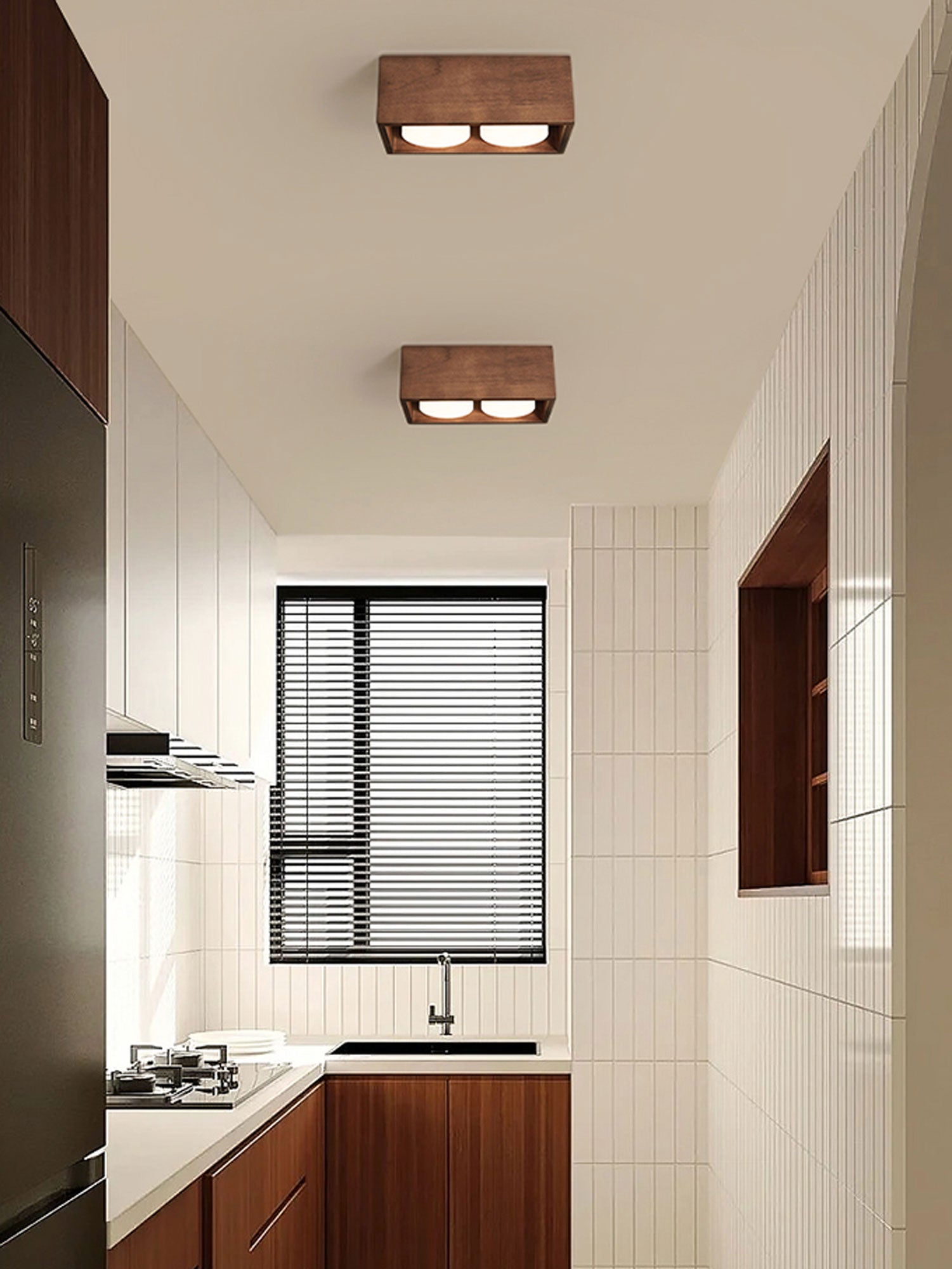 Eliza Minimalist Wood Ceiling Light-Neutral Decor