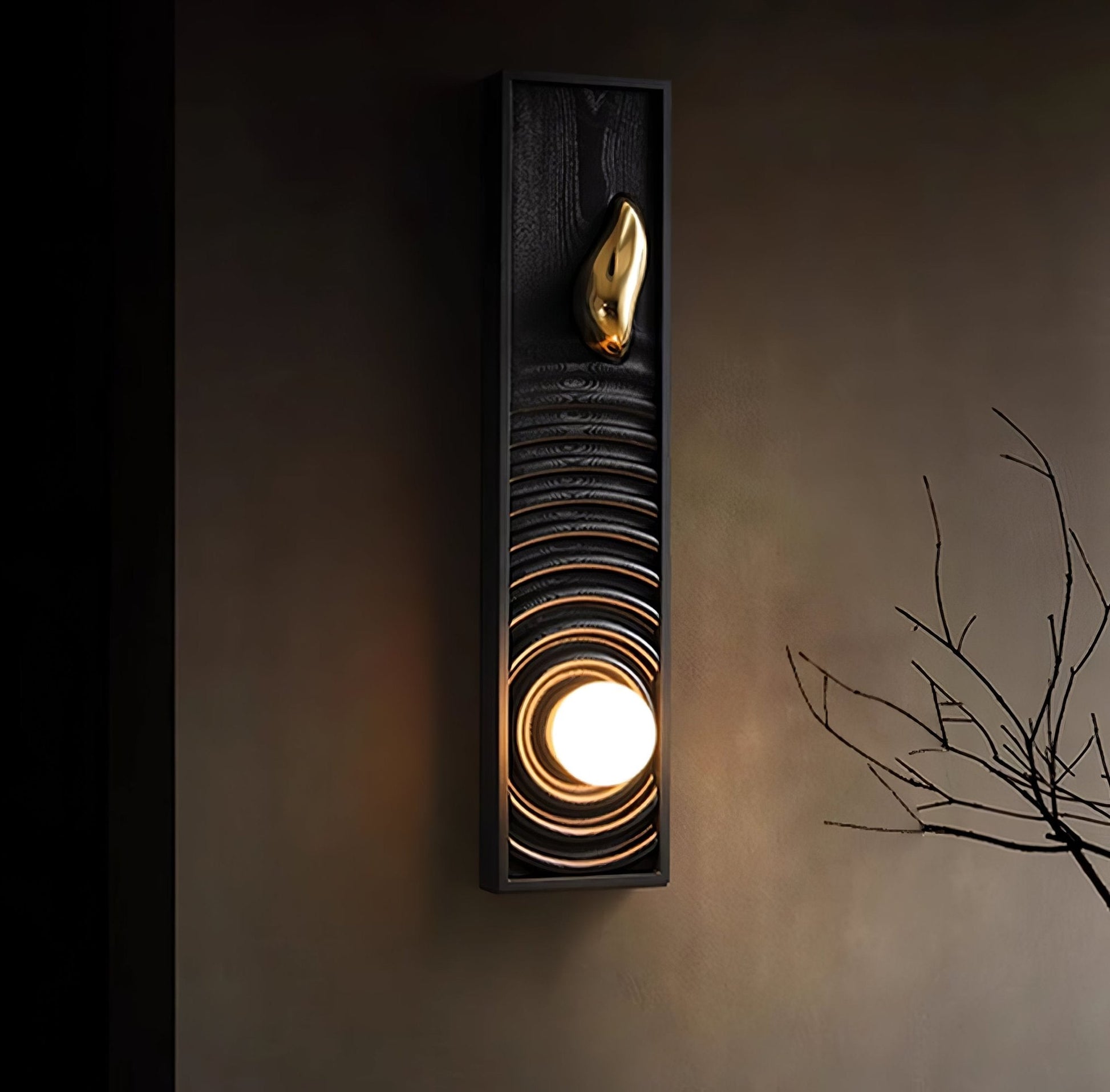 Caleb Vintage Wood Wall Lamp-Neutral Decor